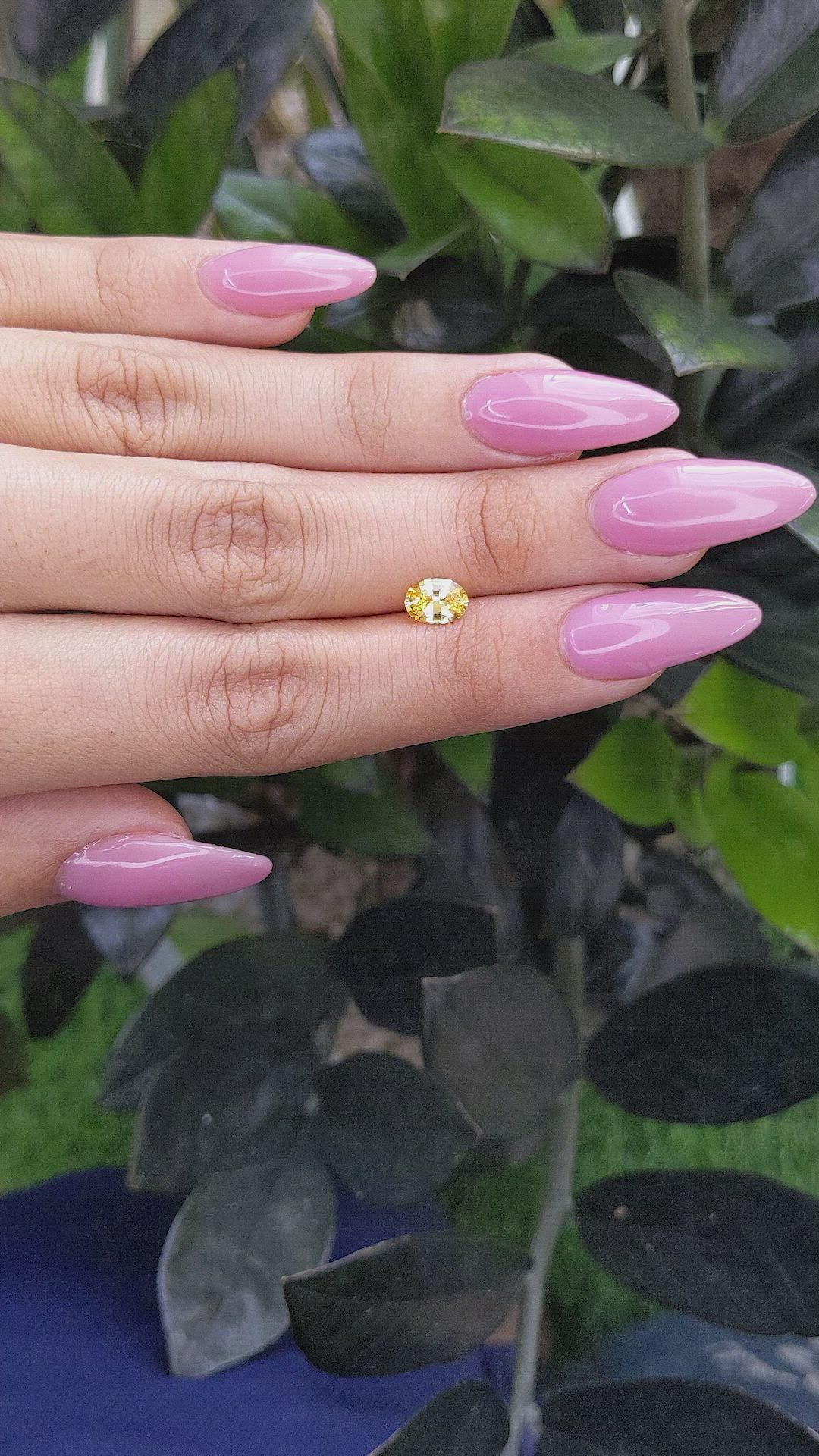0.89 Ct. Yellow Sapphire from Ceylon (Sri Lanka) Size Video
