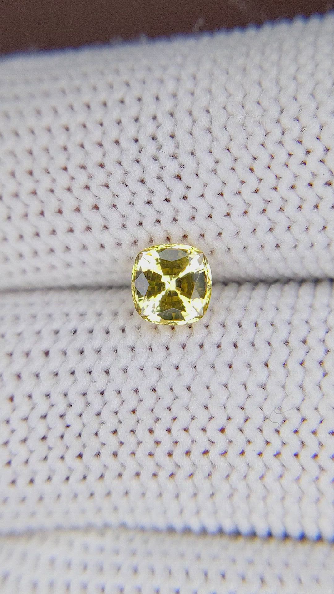 0.78 Ct. Yellow Sapphire from Ceylon (Sri Lanka) Size Video