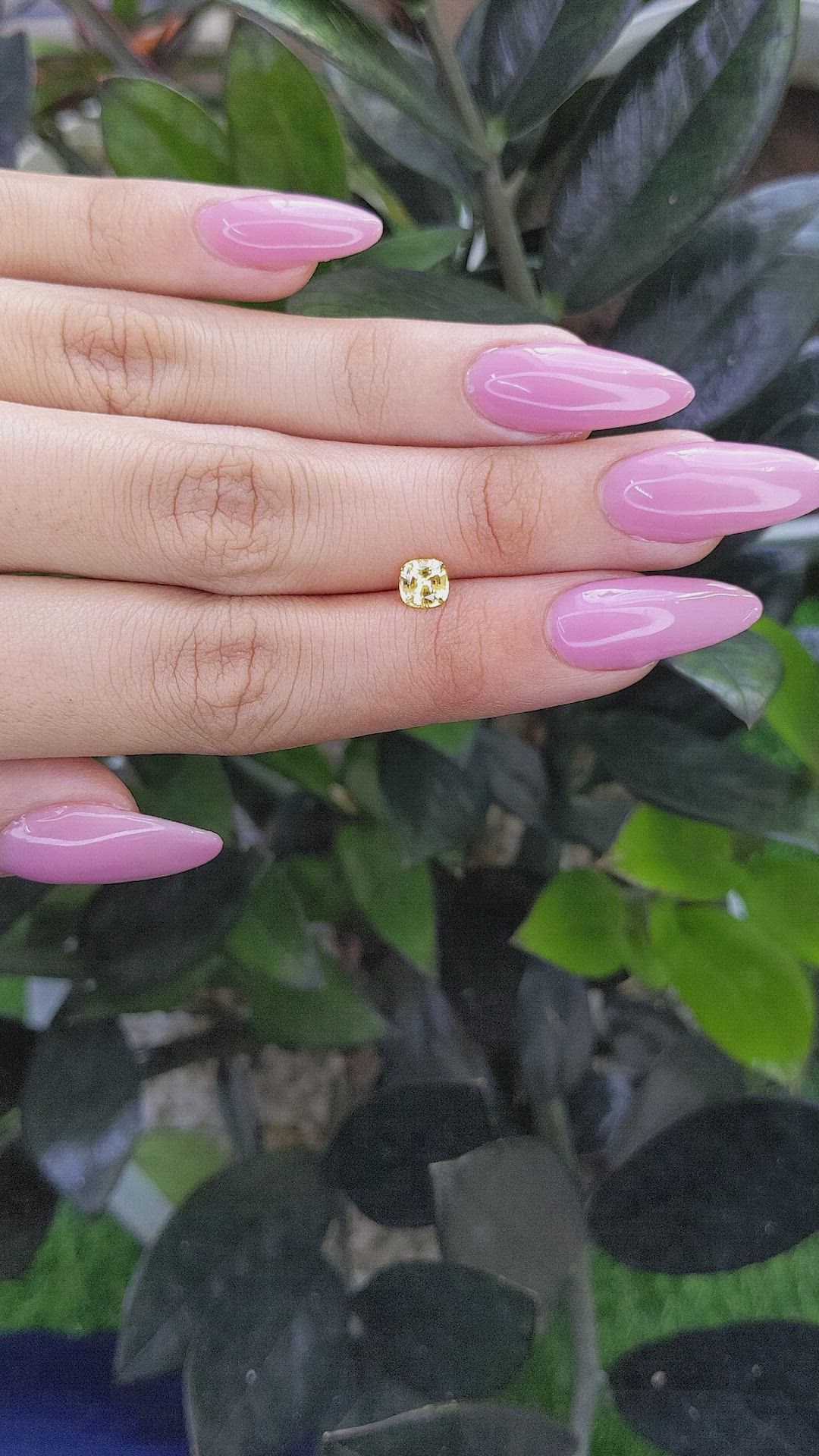 0.78 Ct. Yellow Sapphire from Ceylon (Sri Lanka) Size Video