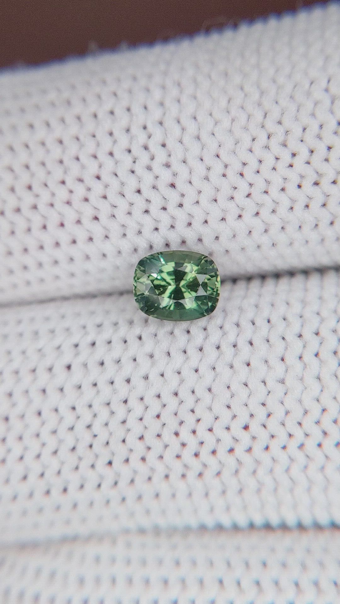 0.95 Ct. Bluish Green Sapphire from Madagascar Size Video