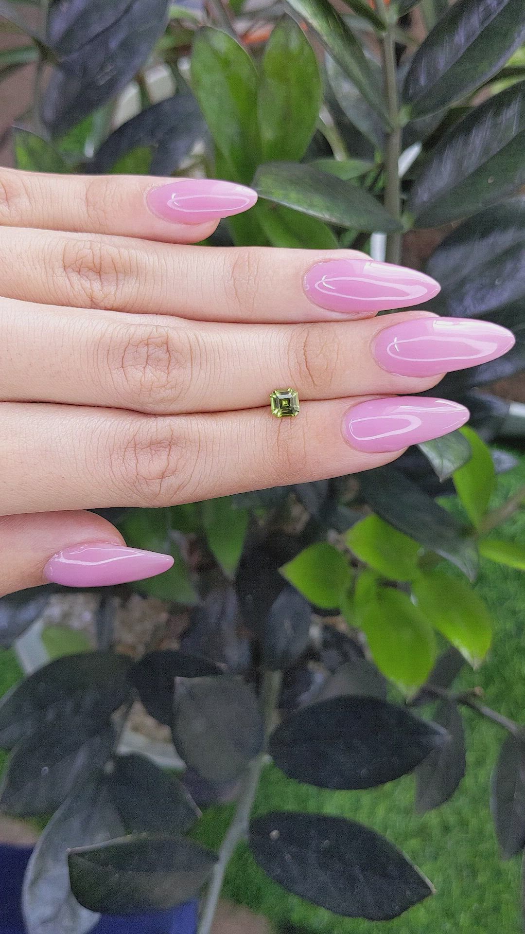 0.77 Ct. Green Sapphire from Ceylon (Sri Lanka) Size Video