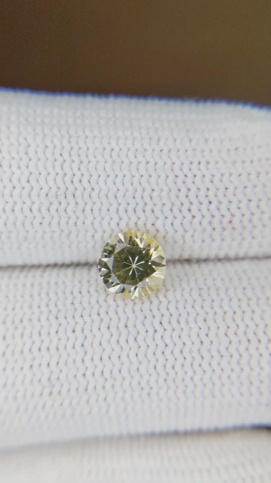 0.90 Ct. Yellow Sapphire from Ceylon (Sri Lanka) Size Video