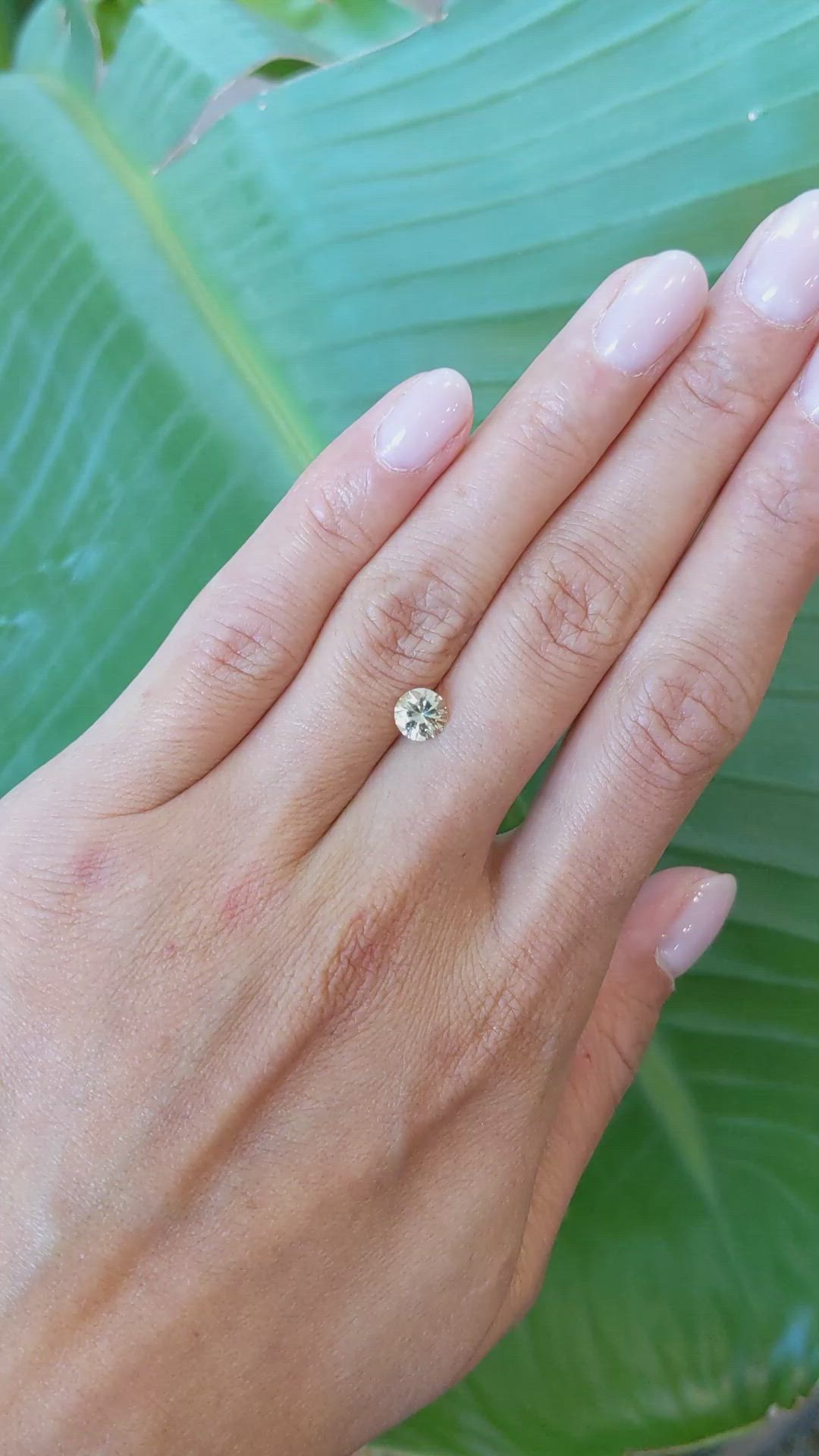 0.90 Ct. Yellow Sapphire from Ceylon (Sri Lanka) Size Video