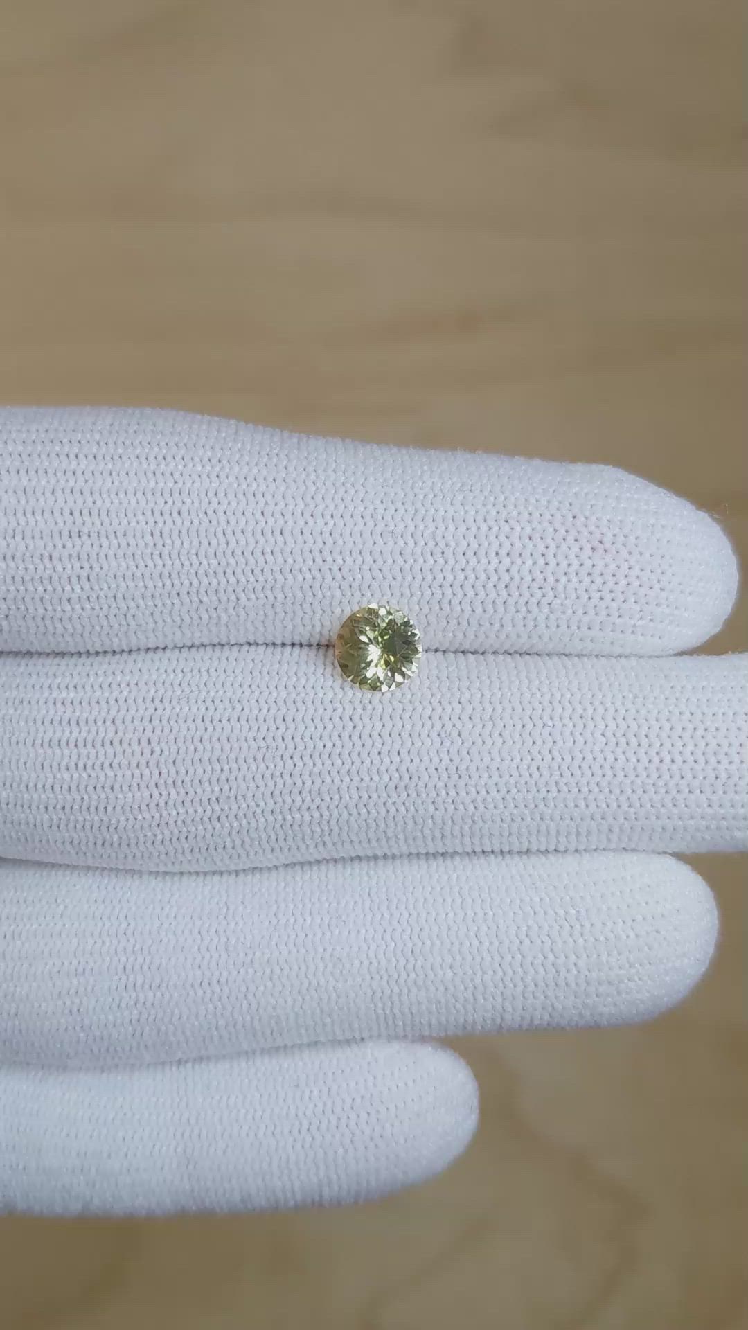 1.20 Ct. Yellow Sapphire from Ceylon (Sri Lanka) Size Video