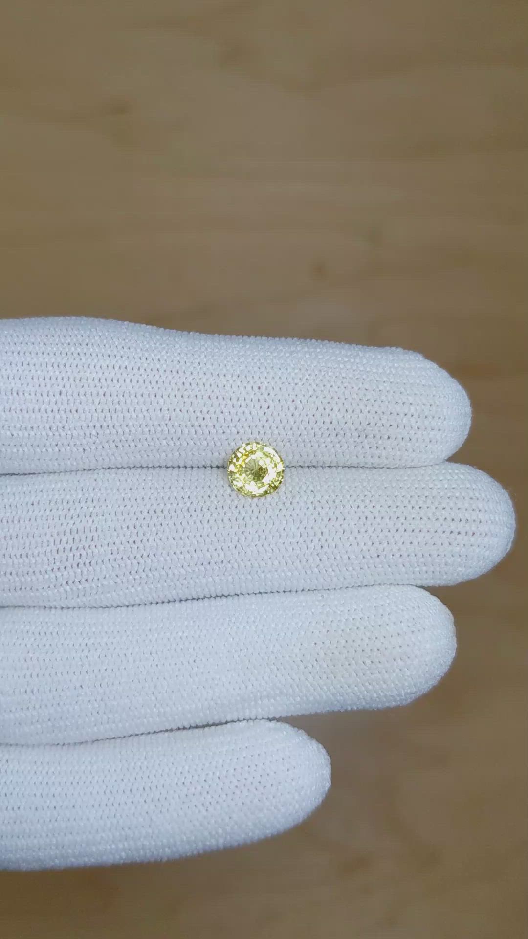 1.15 Ct. Yellow Sapphire from Ceylon (Sri Lanka) Size Video