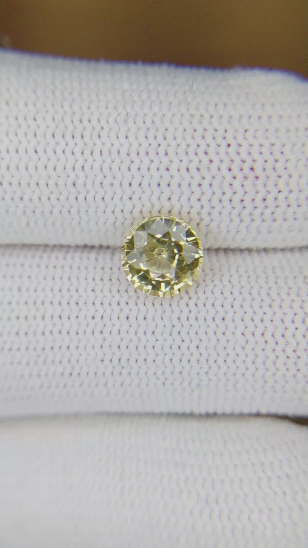 1.69 Ct. Yellow Sapphire from Ceylon (Sri Lanka) Size Video