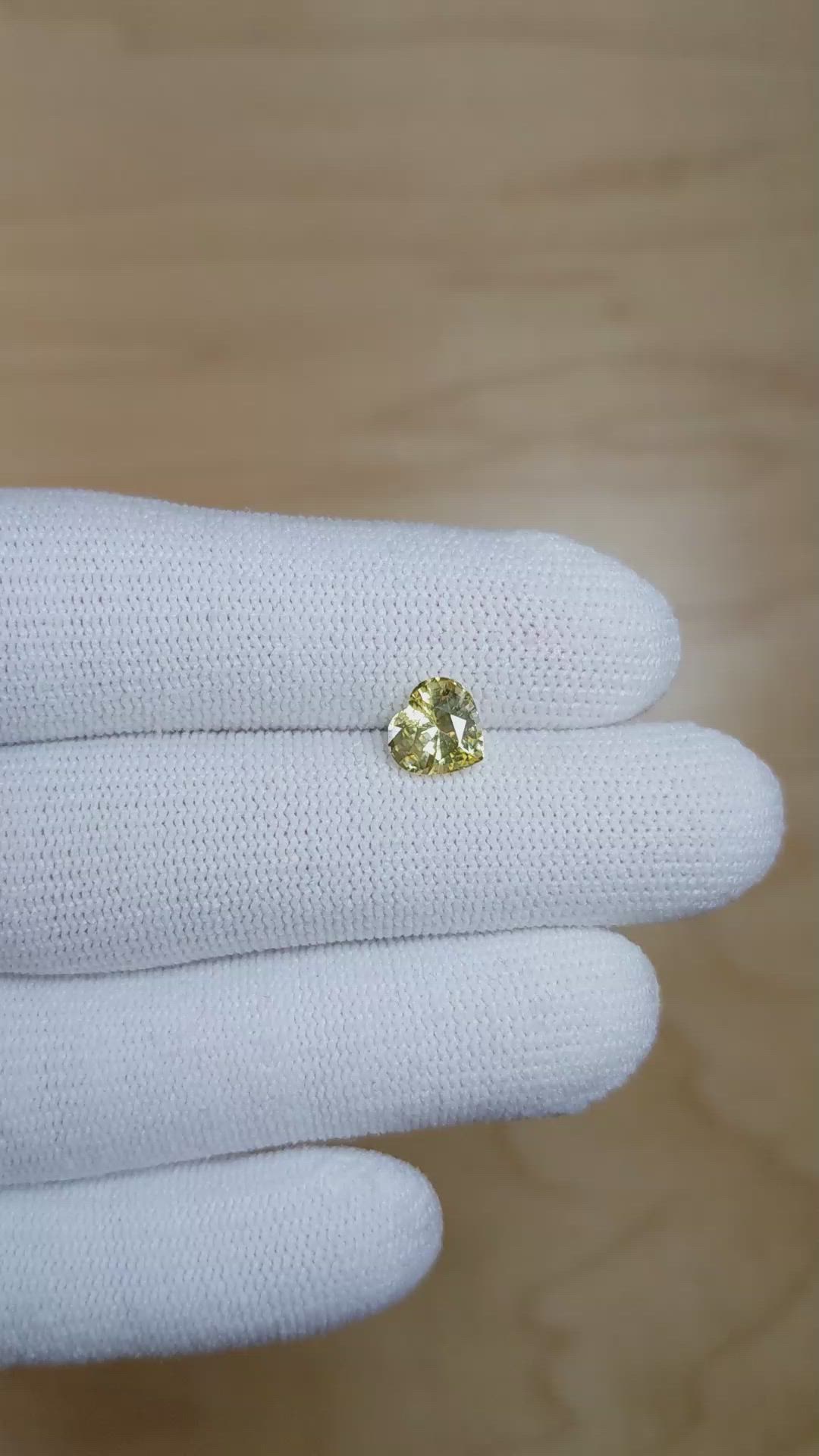 1.63 Ct. Yellow Sapphire from Ceylon (Sri Lanka) Size Video