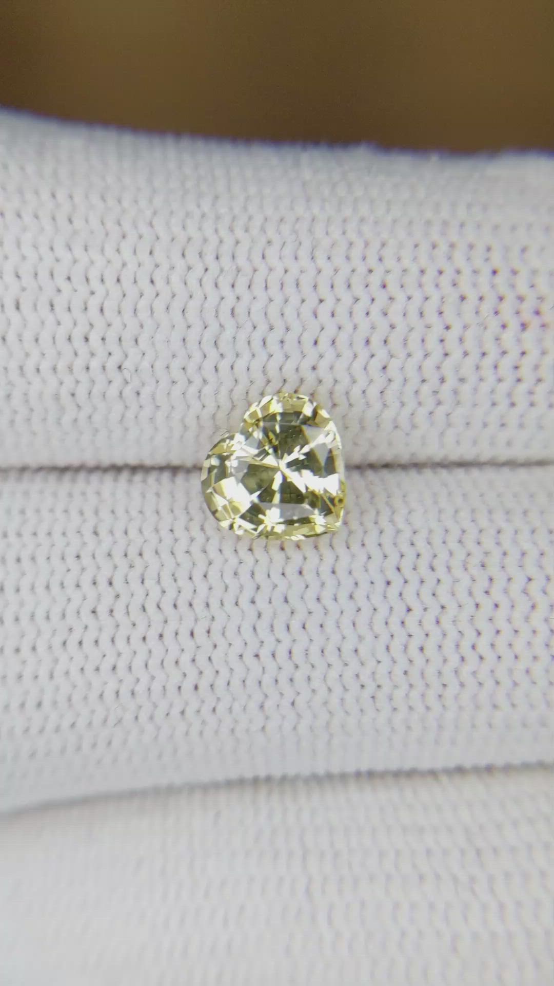 1.63 Ct. Yellow Sapphire from Ceylon (Sri Lanka) Size Video