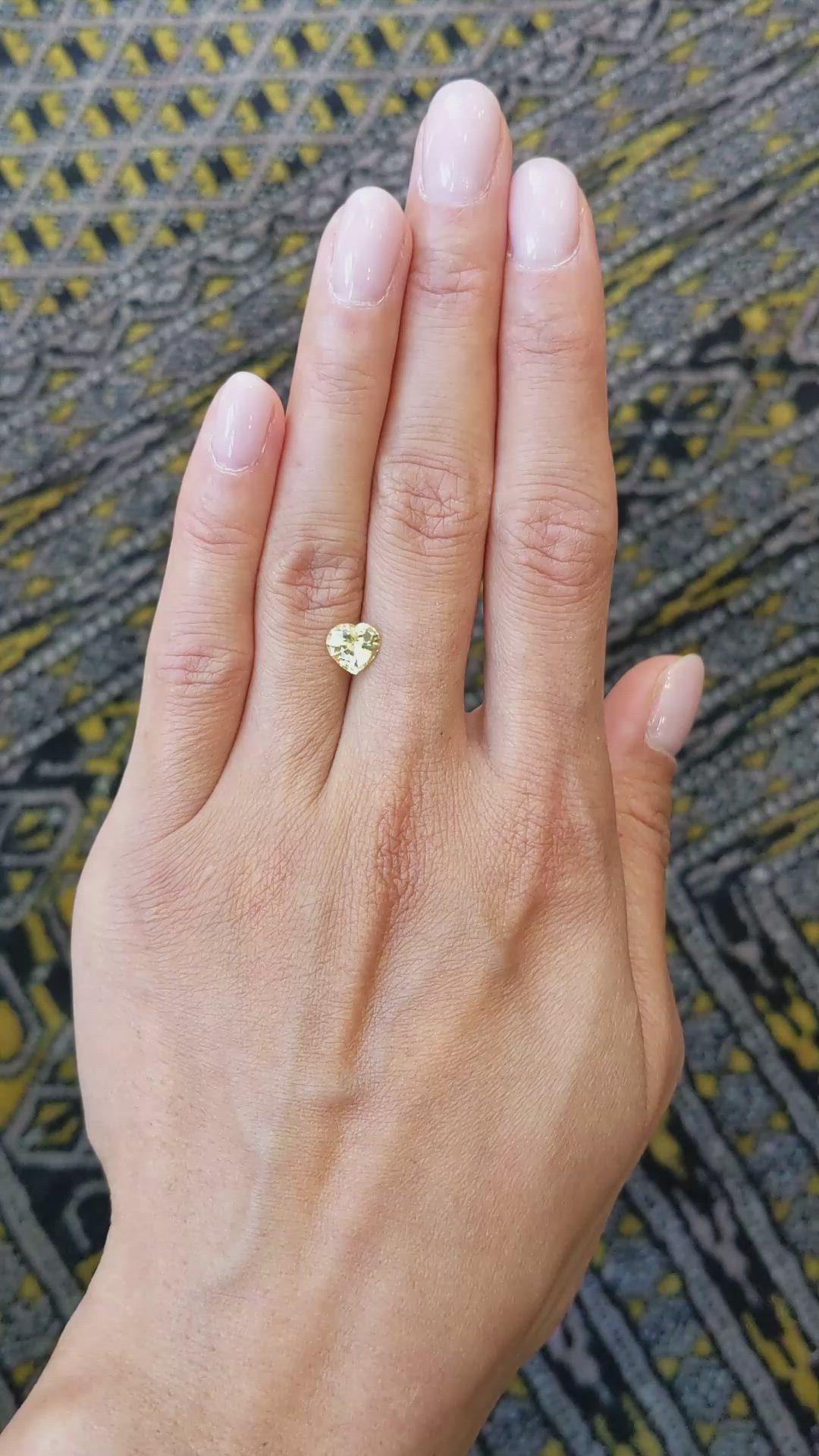 1.63 Ct. Yellow Sapphire from Ceylon (Sri Lanka) Size Video