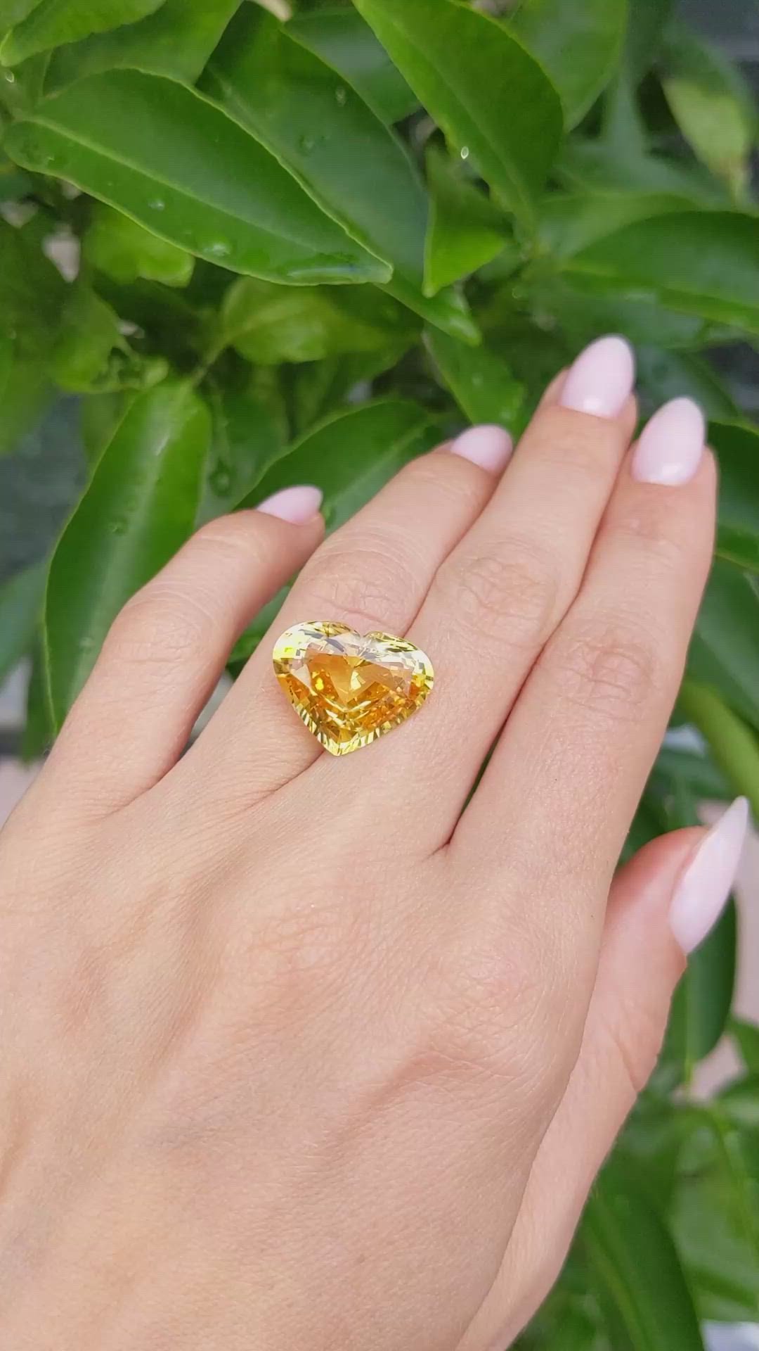 13.34 Ct. Yellow Sapphire from Ceylon (Sri Lanka) Size Video