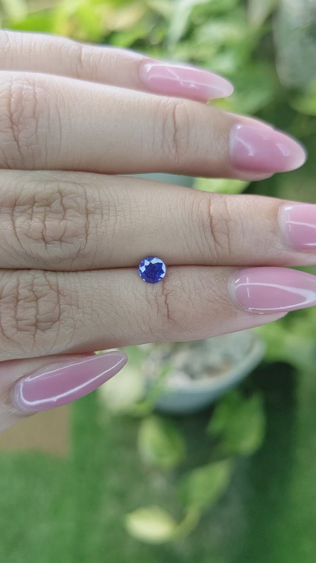 0.48 Ct. Blue Sapphire from Ceylon (Sri Lanka) Size Video
