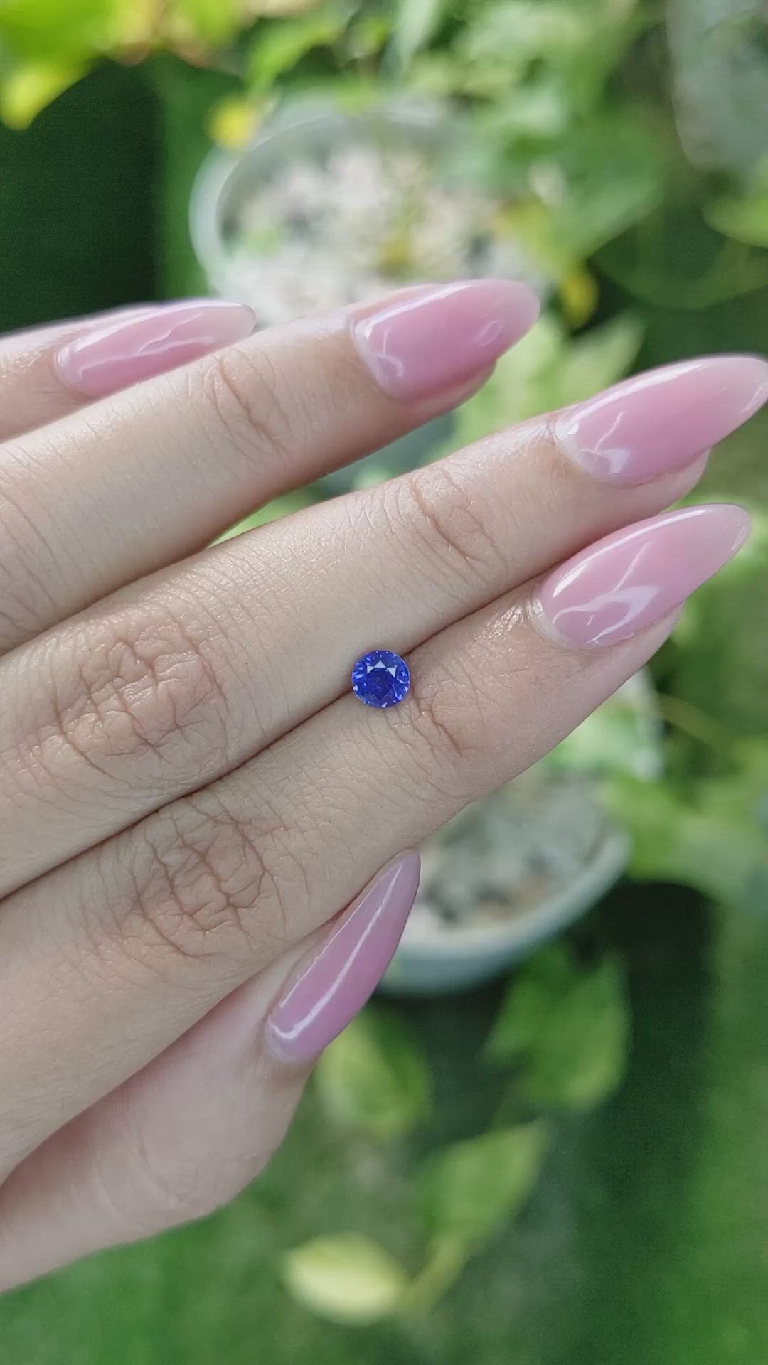 0.48 Ct. Blue Sapphire from Ceylon (Sri Lanka) Size Video