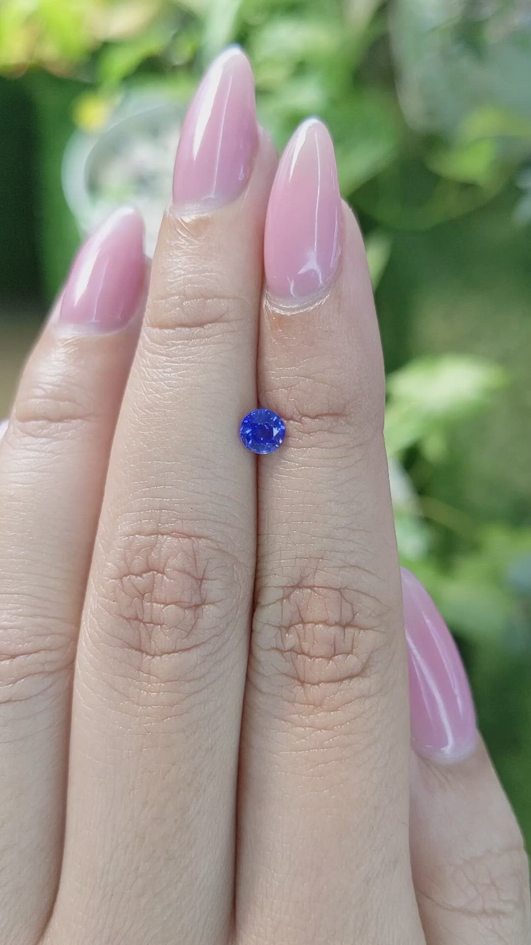 0.48 Ct. Blue Sapphire from Ceylon (Sri Lanka) Size Video