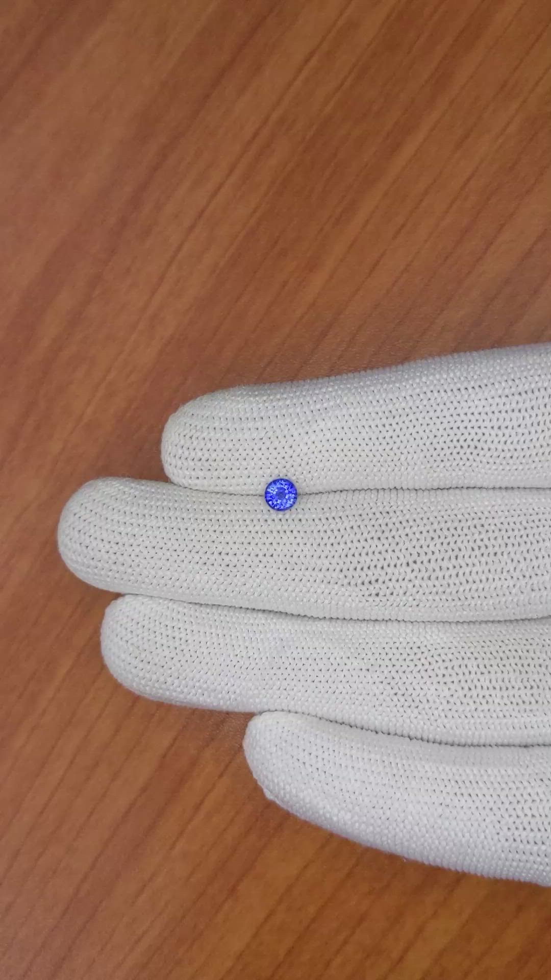 0.48 Ct. Blue Sapphire from Ceylon (Sri Lanka) Size Video