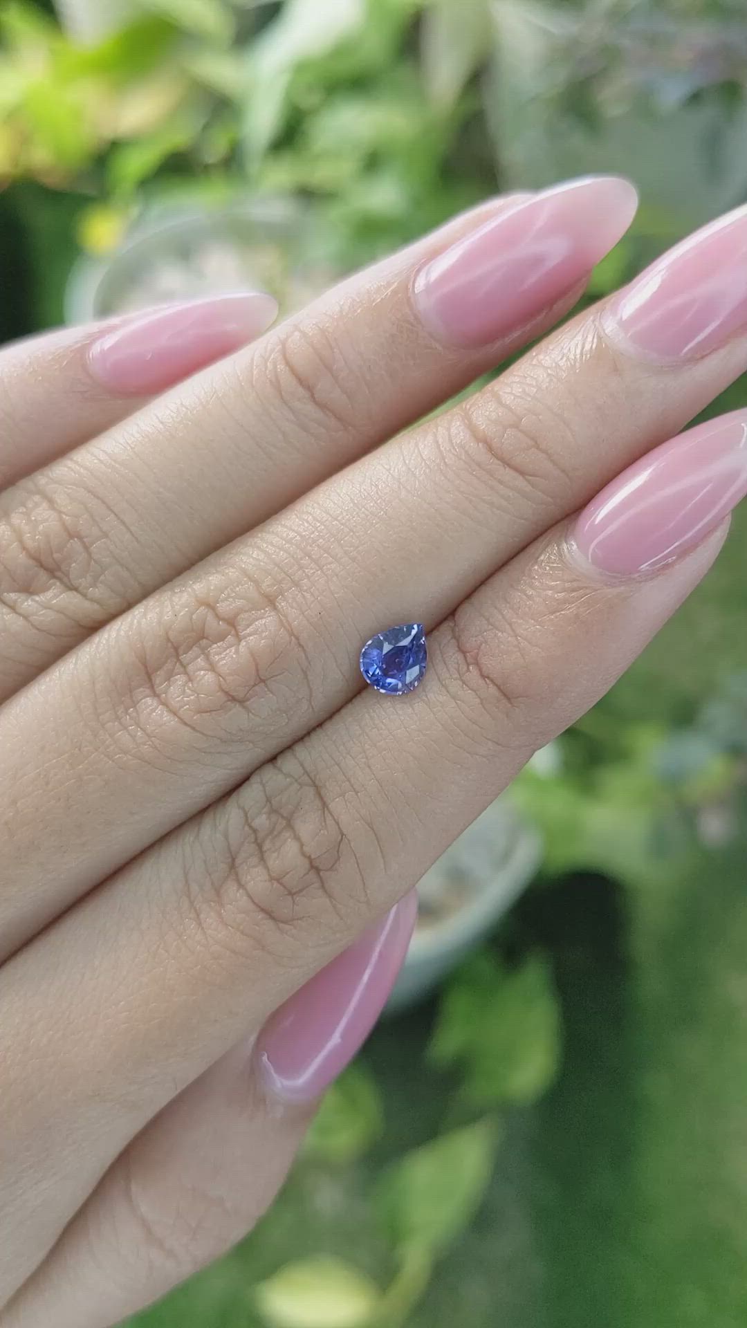 0.77 Ct. Blue Sapphire from Ceylon (Sri Lanka) Size Video