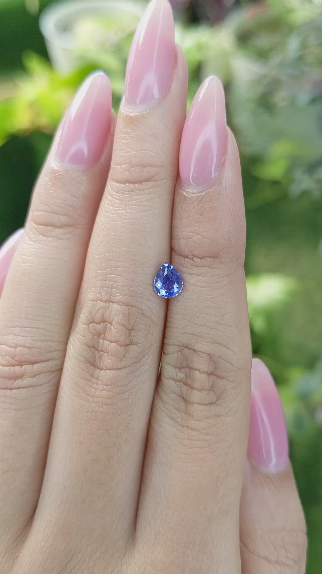 0.77 Ct. Blue Sapphire from Ceylon (Sri Lanka) Size Video