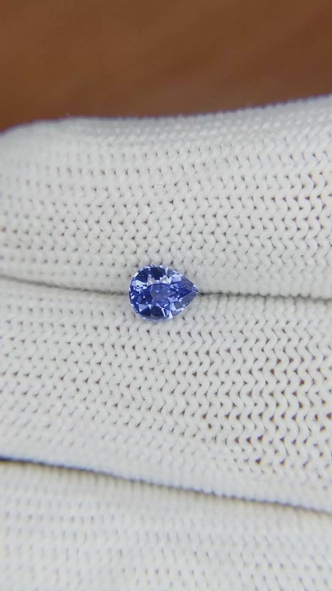 0.77 Ct. Blue Sapphire from Ceylon (Sri Lanka) Size Video