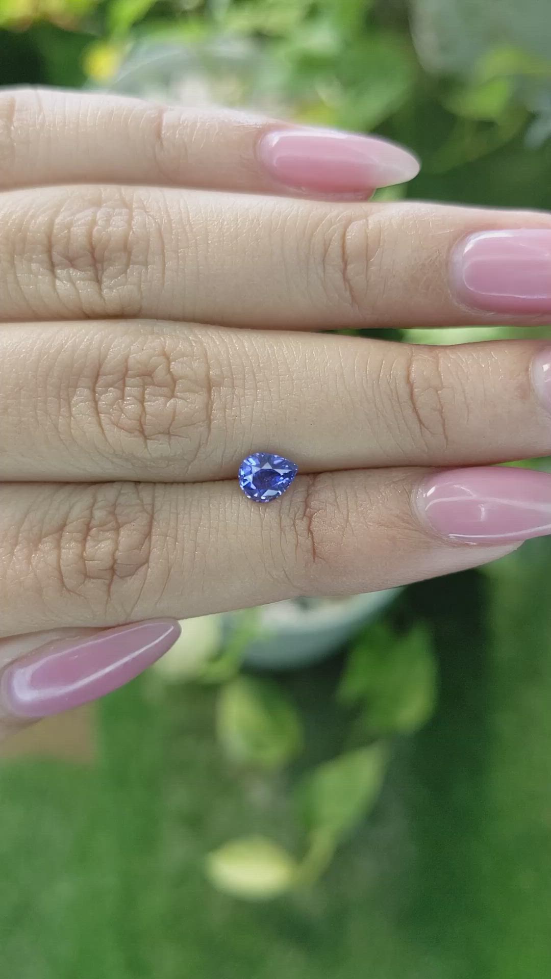 0.77 Ct. Blue Sapphire from Ceylon (Sri Lanka) Size Video