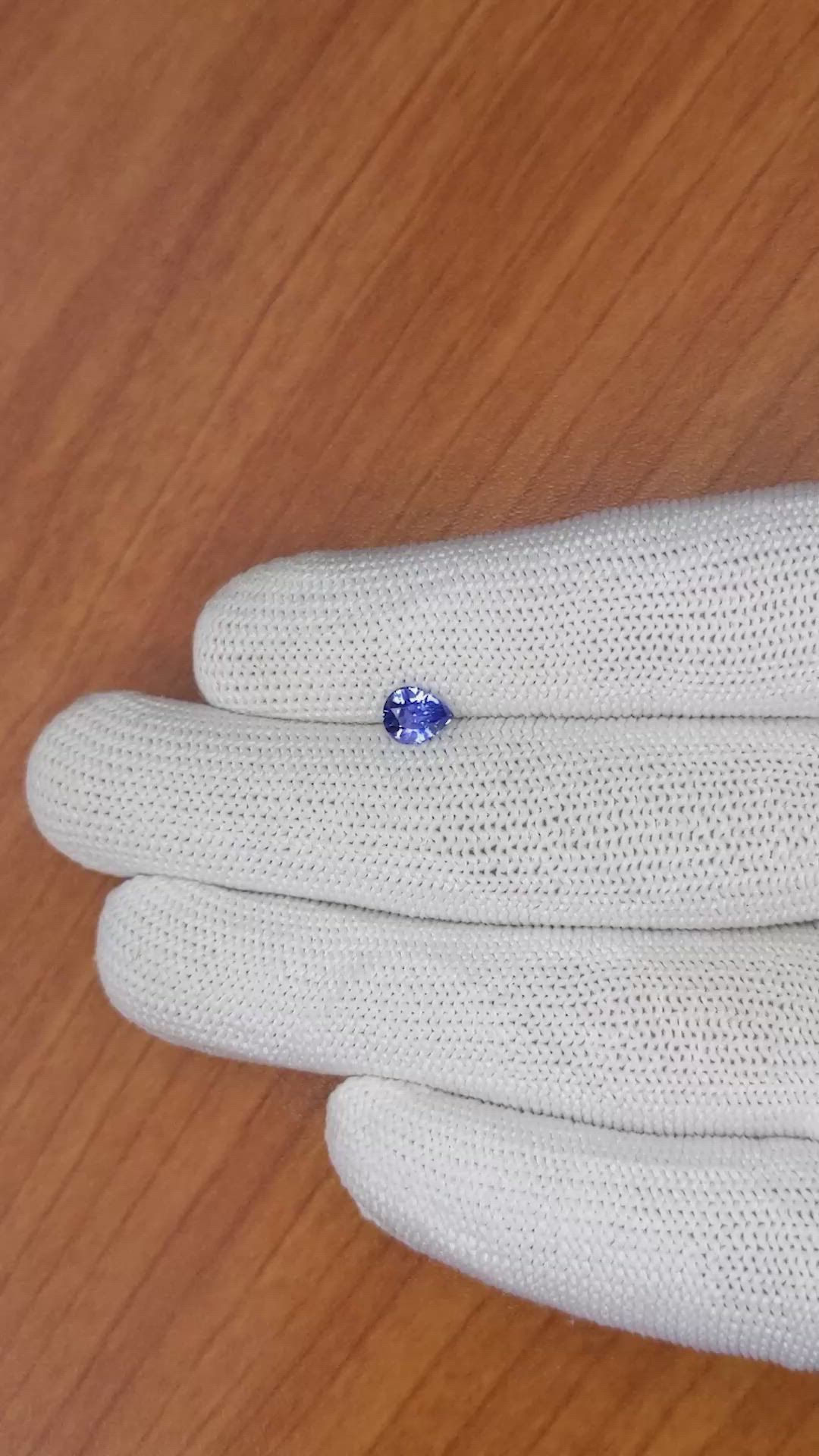 0.77 Ct. Blue Sapphire from Ceylon (Sri Lanka) Size Video