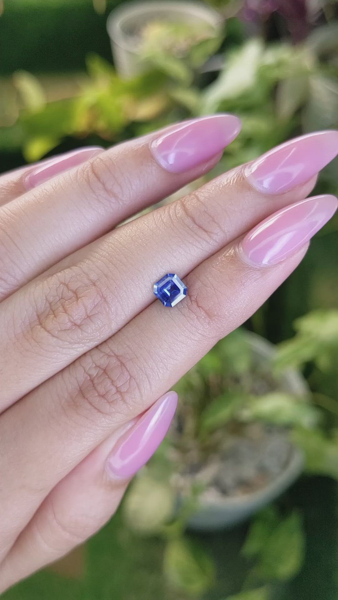 0.63 Ct. Blue Sapphire from Ceylon (Sri Lanka) Size Video