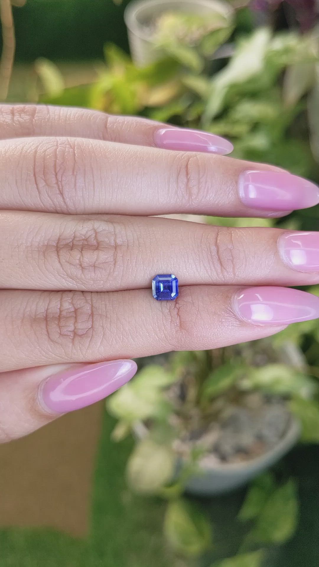 0.63 Ct. Blue Sapphire from Ceylon (Sri Lanka) Size Video