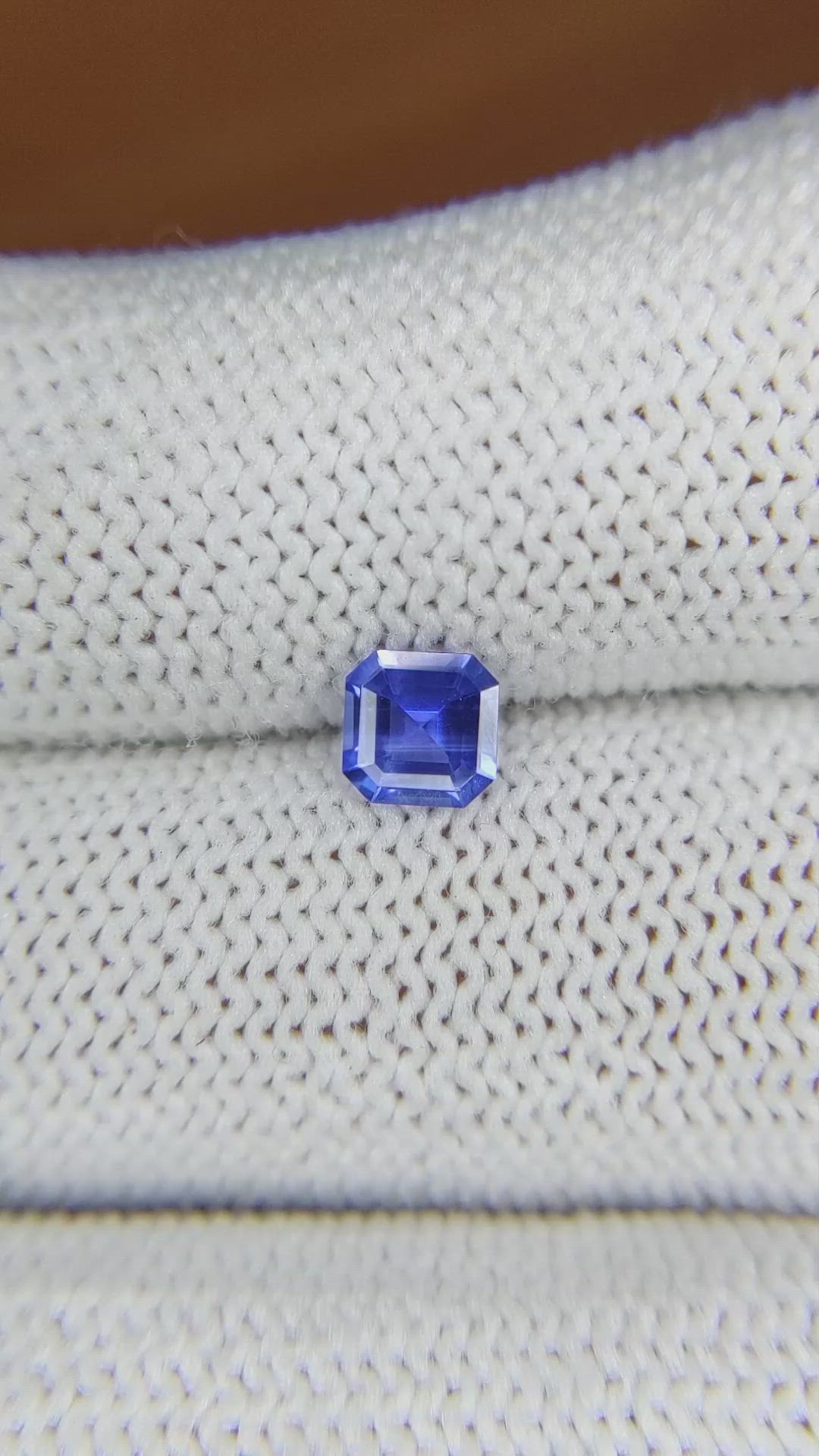 0.63 Ct. Blue Sapphire from Ceylon (Sri Lanka) Size Video