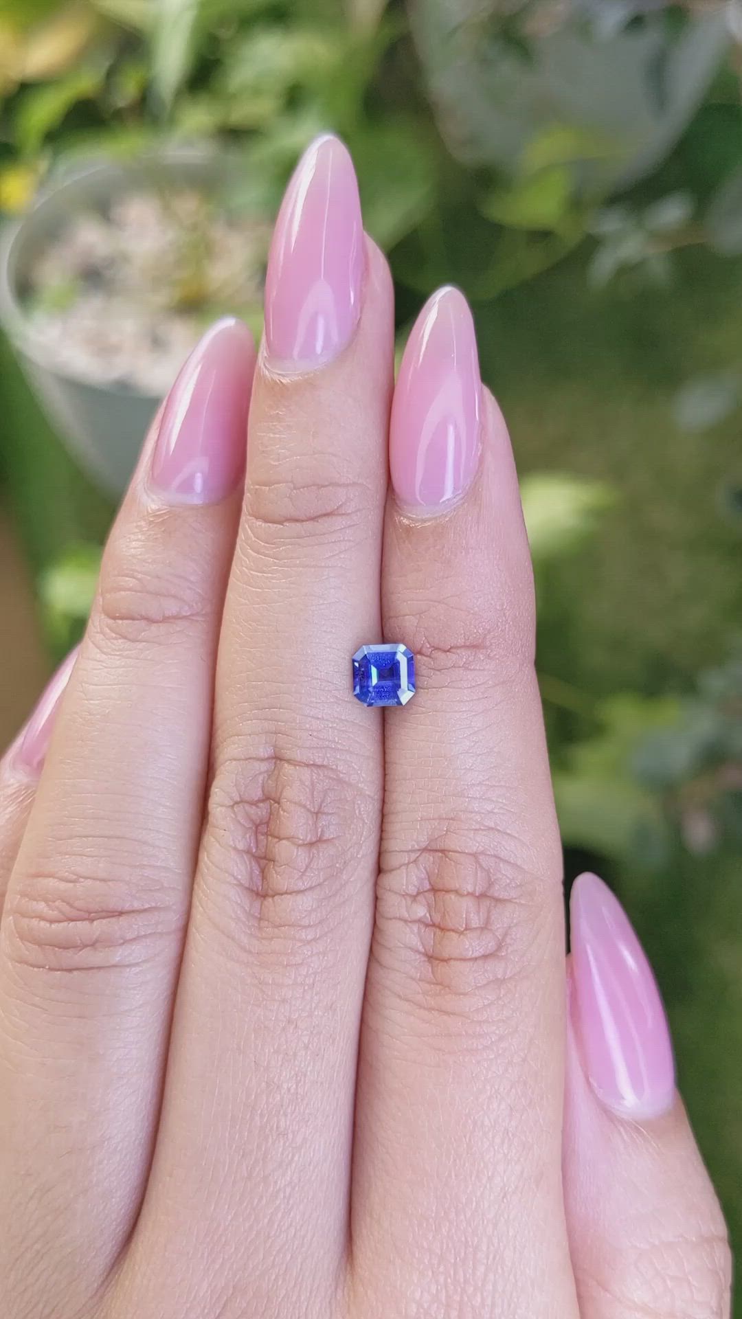 0.63 Ct. Blue Sapphire from Ceylon (Sri Lanka) Size Video