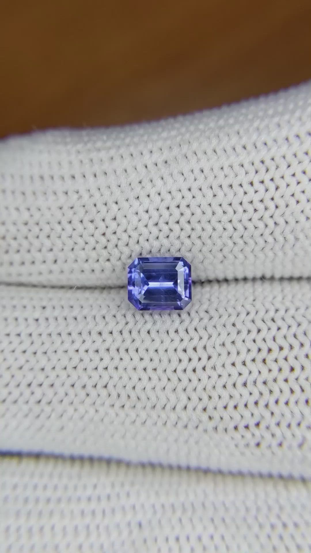 1.13 Ct. Purplish Blue Sapphire from Ceylon (Sri Lanka) Size Video