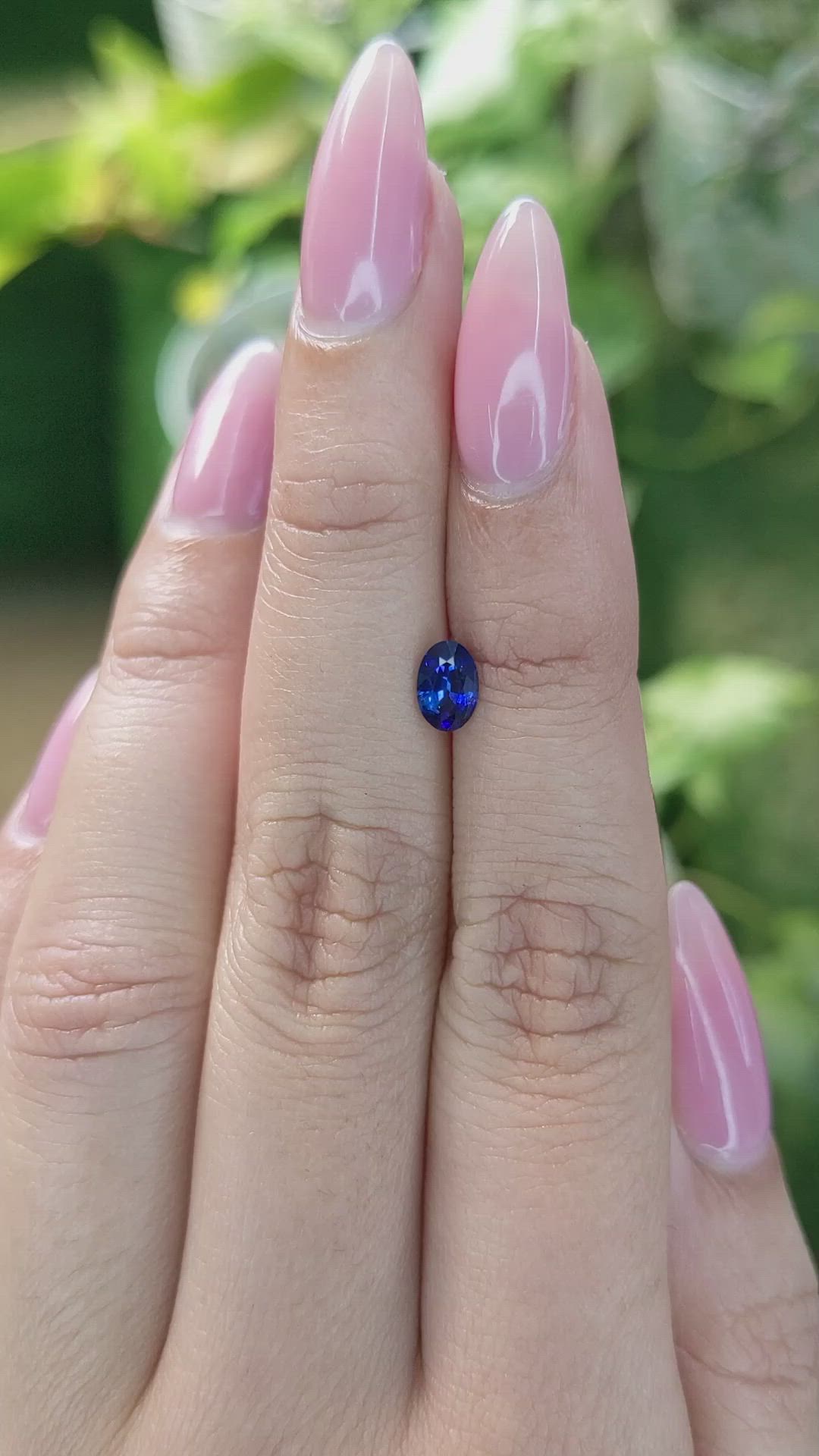 0.60 Ct. Blue Sapphire from Ceylon (Sri Lanka) Size Video