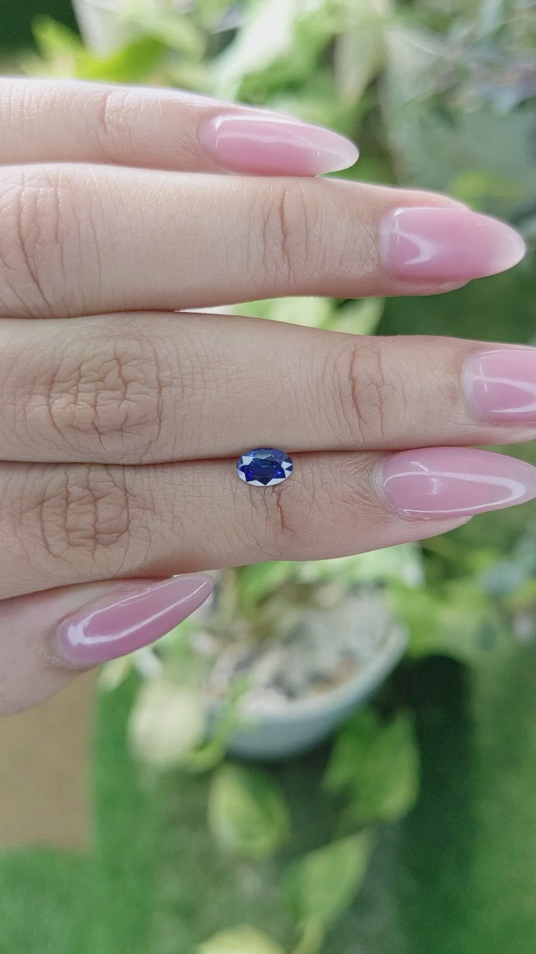 0.60 Ct. Blue Sapphire from Ceylon (Sri Lanka) Size Video