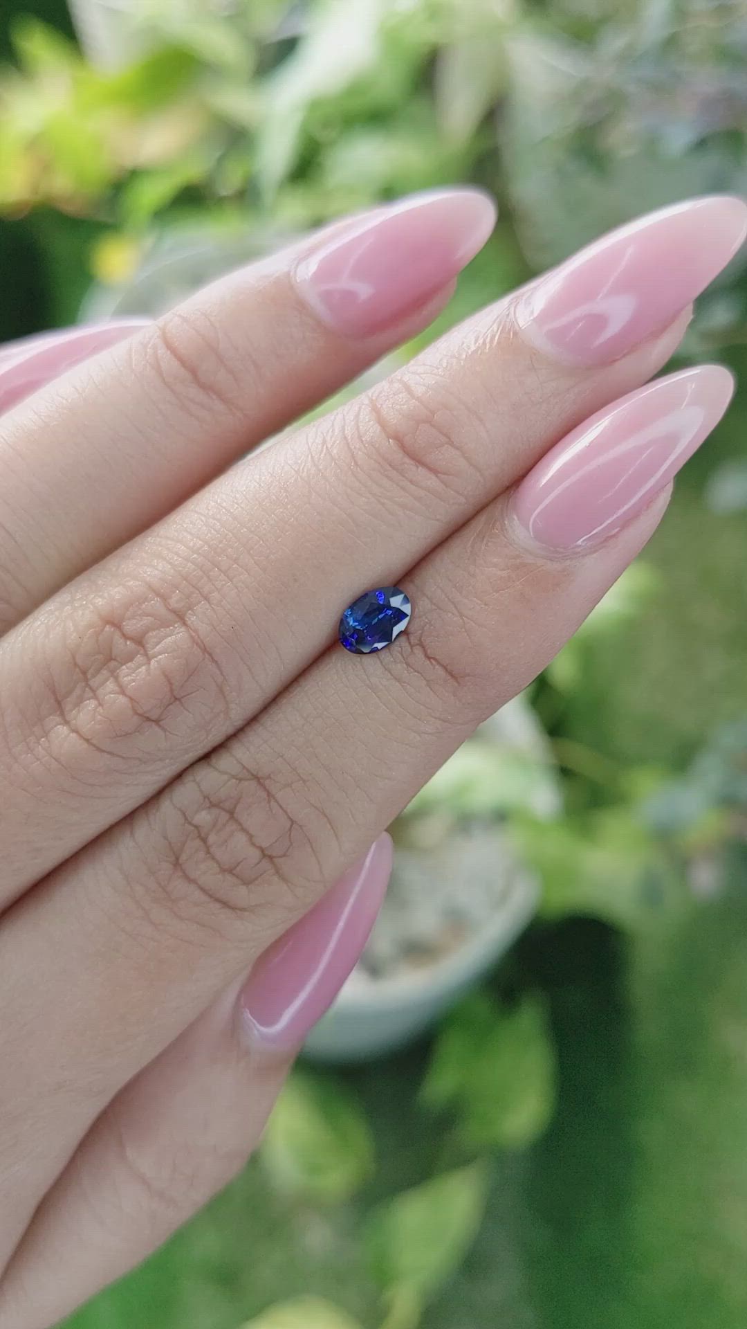0.60 Ct. Blue Sapphire from Ceylon (Sri Lanka) Size Video
