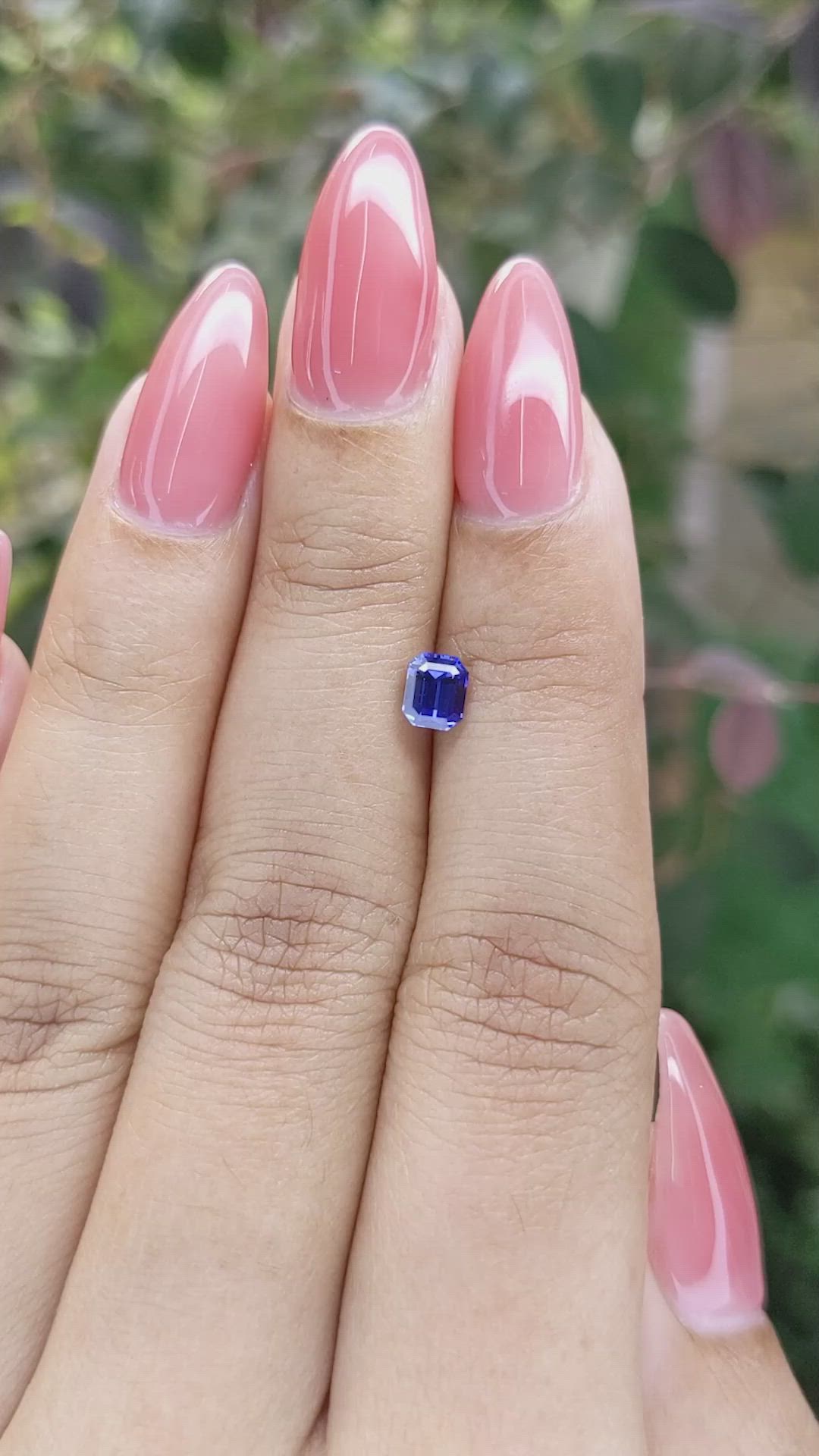 0.68 Ct. Blue Sapphire from Ceylon (Sri Lanka) Size Video