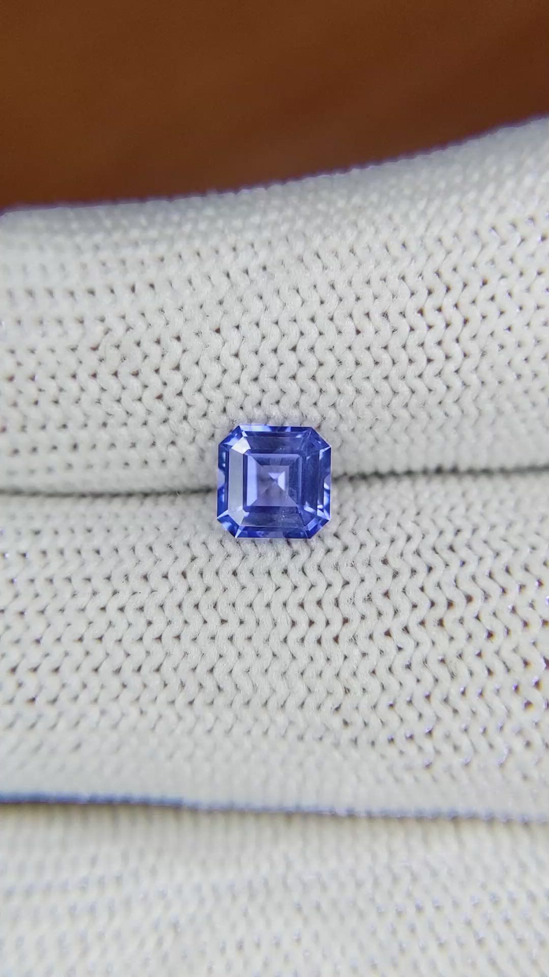 1.22 Ct. Blue Sapphire from Ceylon (Sri Lanka) Size Video