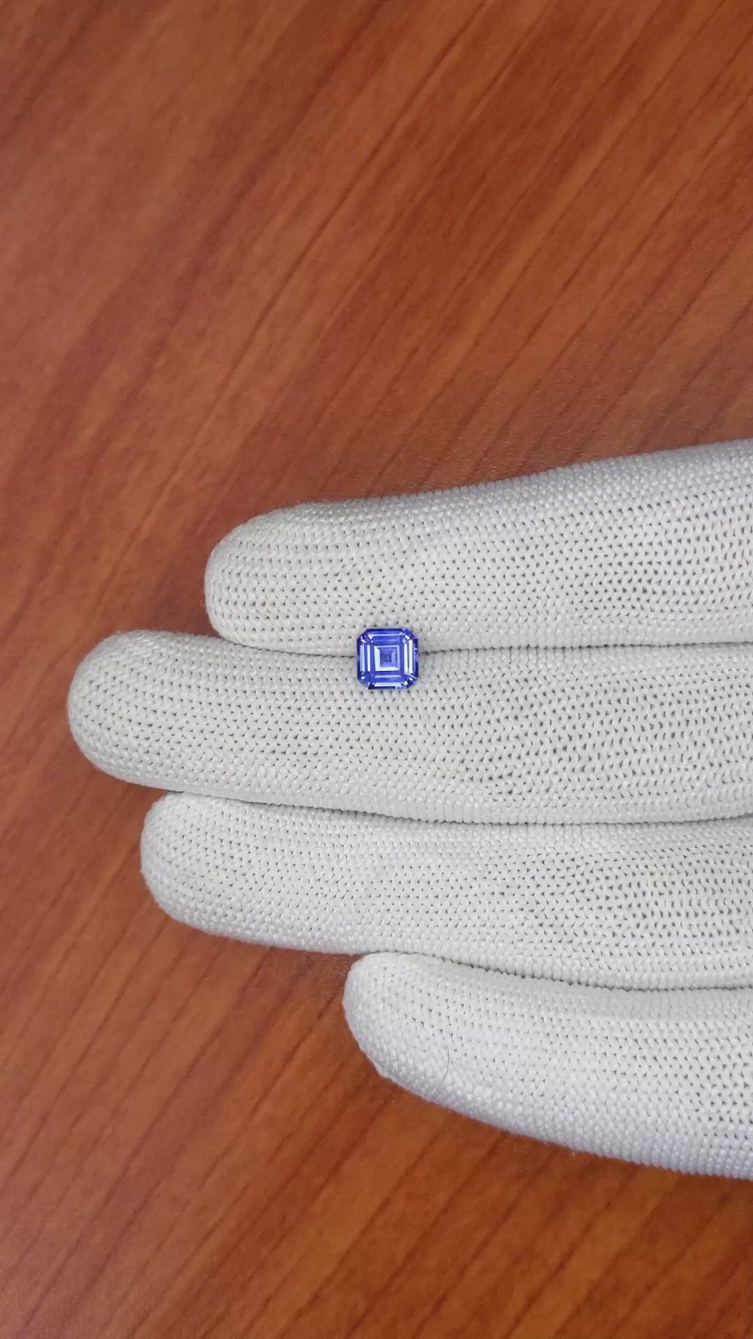 1.22 Ct. Blue Sapphire from Ceylon (Sri Lanka) Size Video