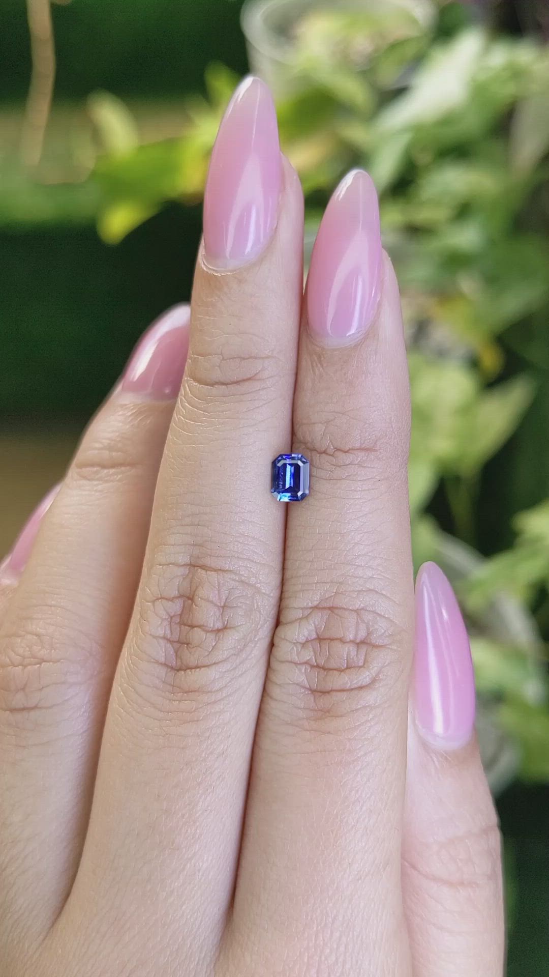 0.51 Ct. Purplish Blue Sapphire from Ceylon (Sri Lanka) Size Video