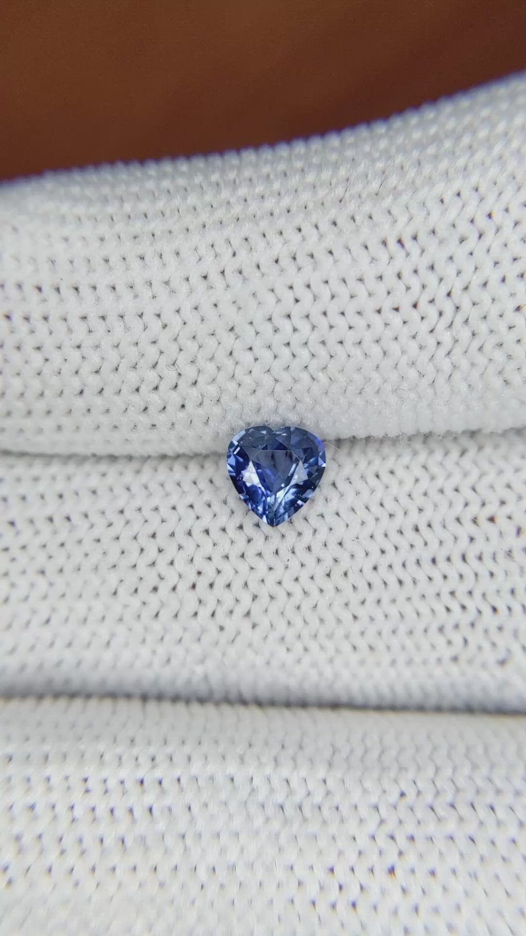 0.62 Ct. Blue Sapphire from Ceylon (Sri Lanka) Size Video
