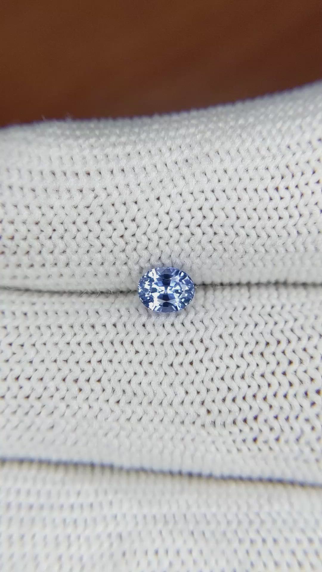 0.61 Ct. Blue Sapphire from Ceylon (Sri Lanka) Size Video