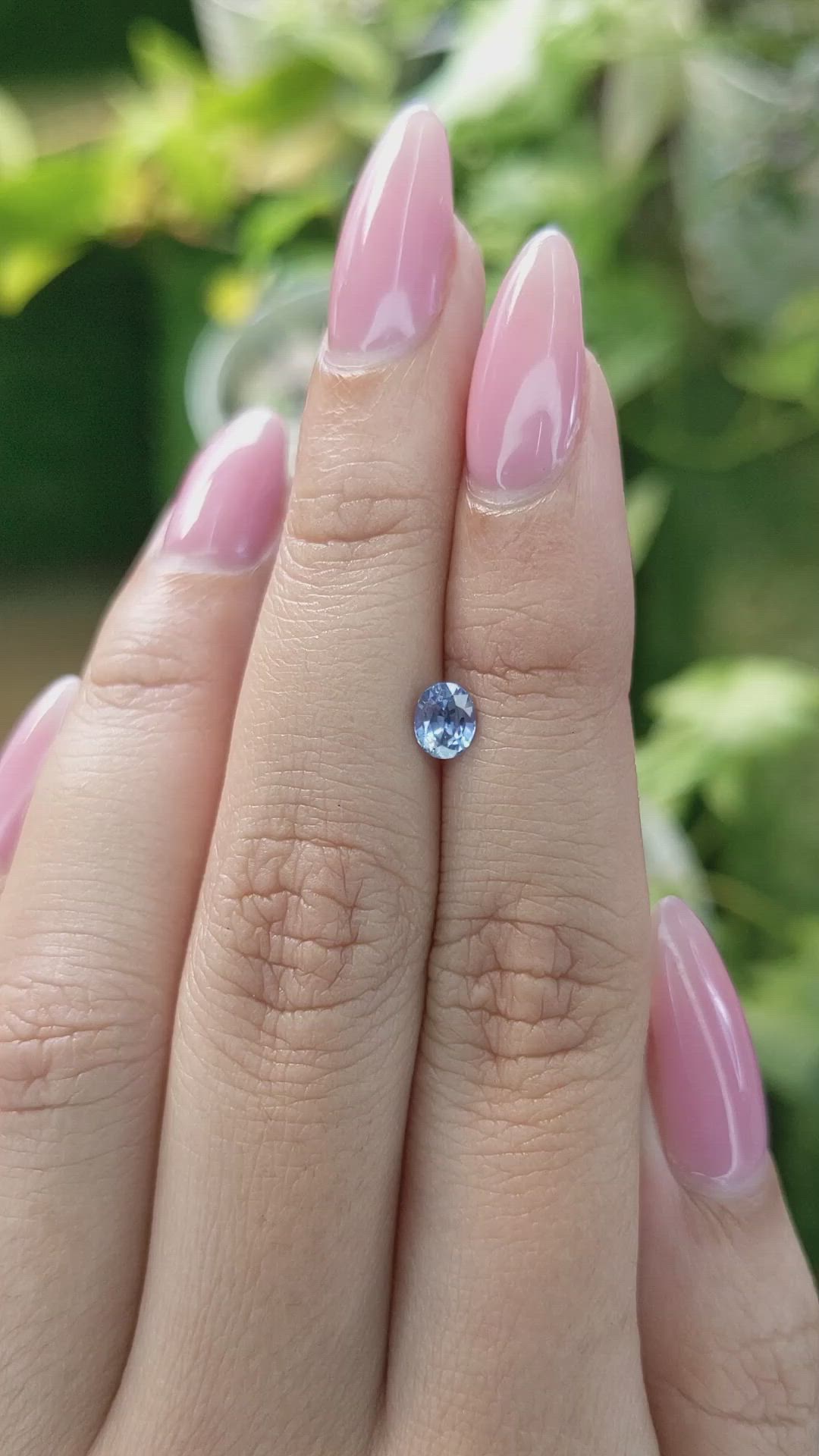 0.61 Ct. Blue Sapphire from Ceylon (Sri Lanka) Size Video