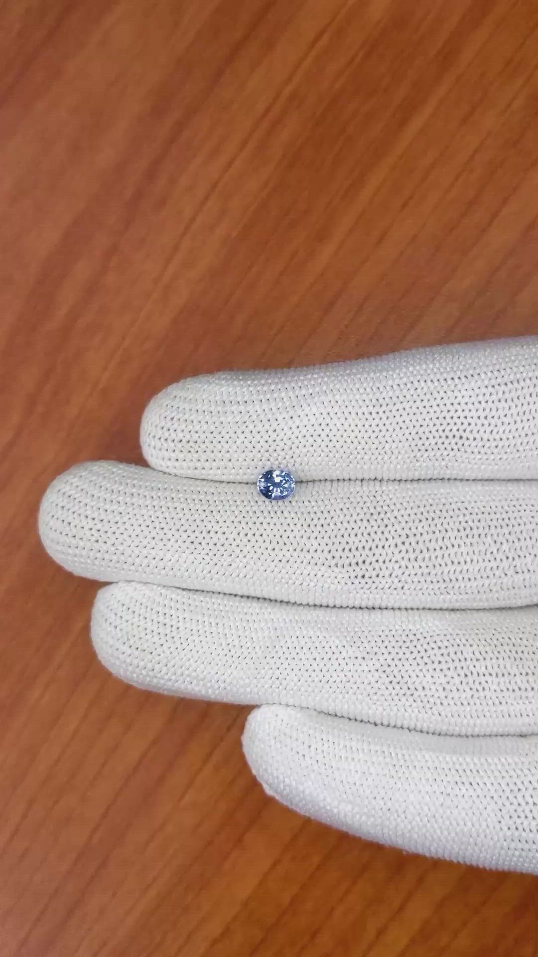 0.61 Ct. Blue Sapphire from Ceylon (Sri Lanka) Size Video