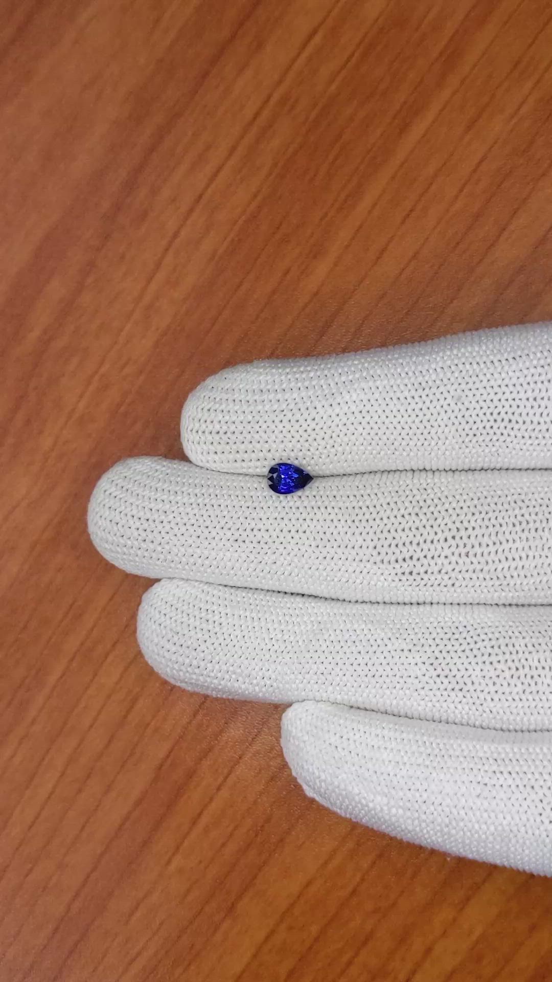 0.65 Ct. Blue Sapphire from Ceylon (Sri Lanka) Size Video