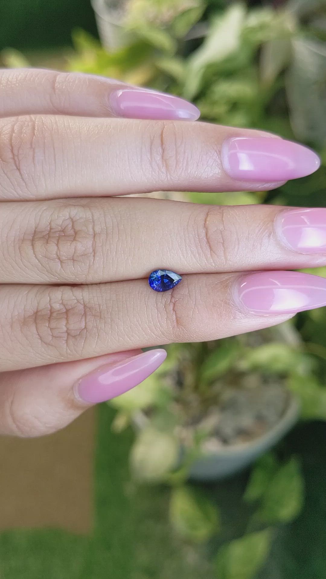 0.65 Ct. Blue Sapphire from Ceylon (Sri Lanka) Size Video