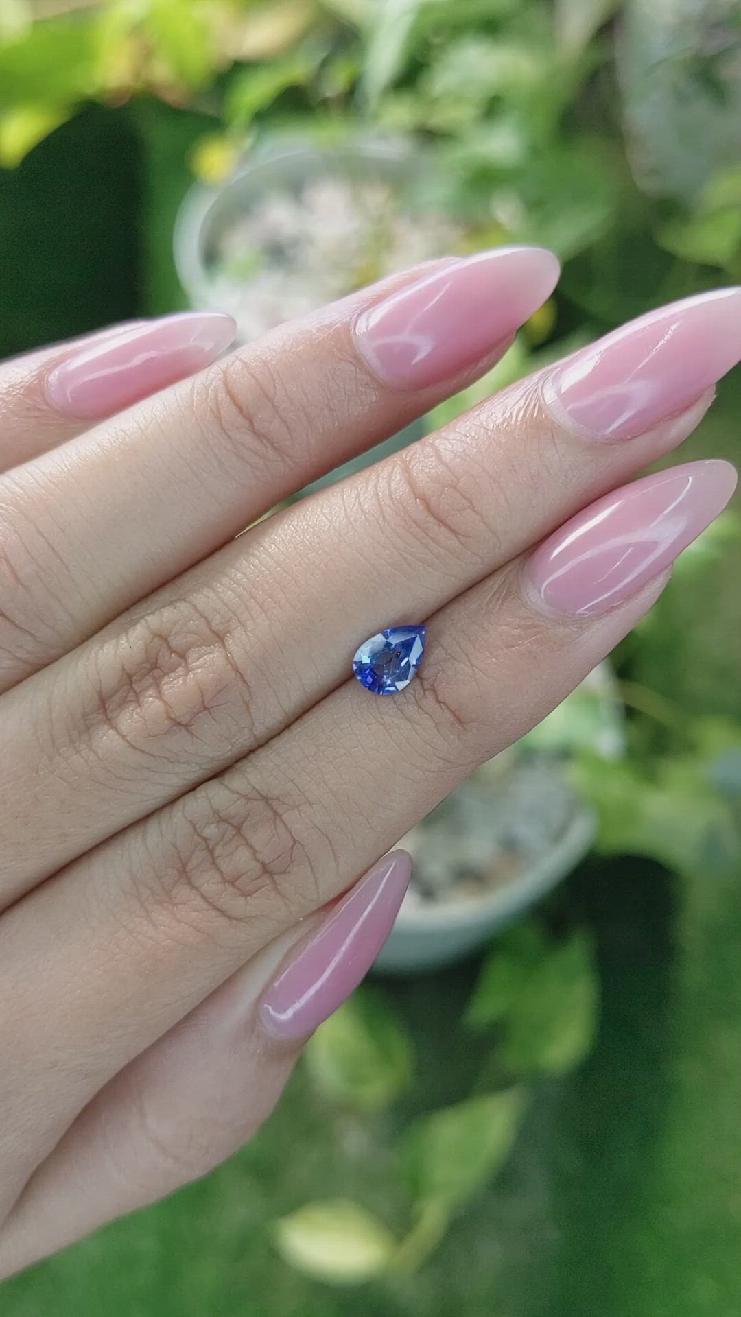 0.76 Ct. Blue Sapphire from Ceylon (Sri Lanka) Size Video