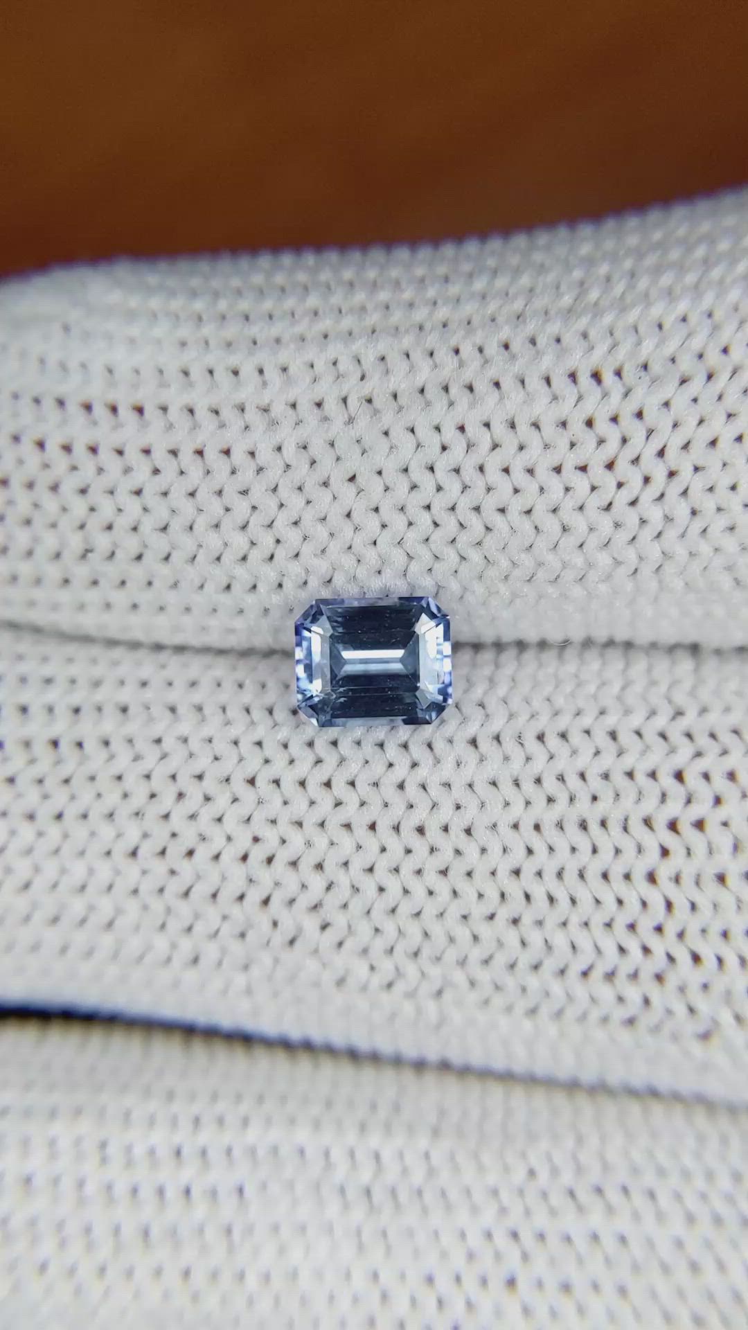 1.07 Ct. Blue Sapphire from Ceylon (Sri Lanka) Size Video
