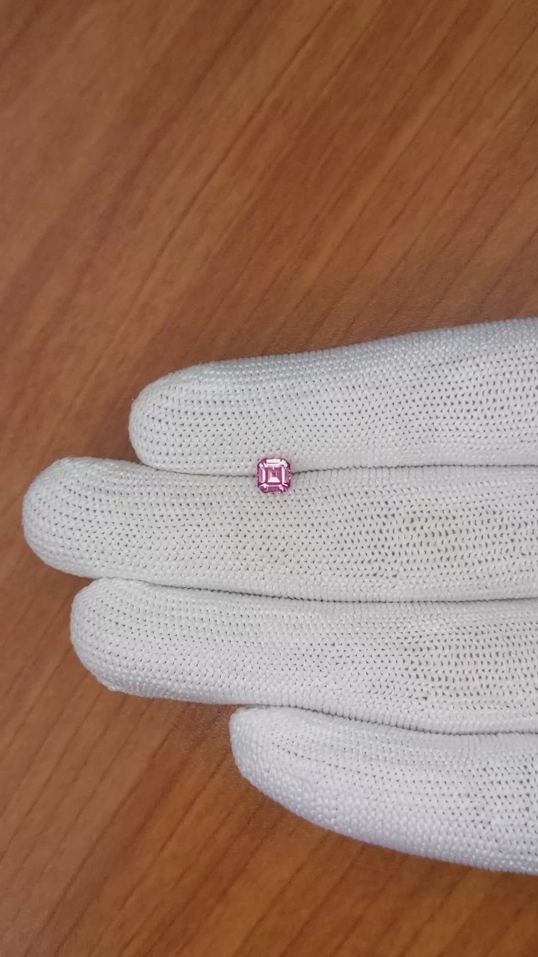 0.59 Ct. Pink Sapphire from Ceylon (Sri Lanka) Size Video