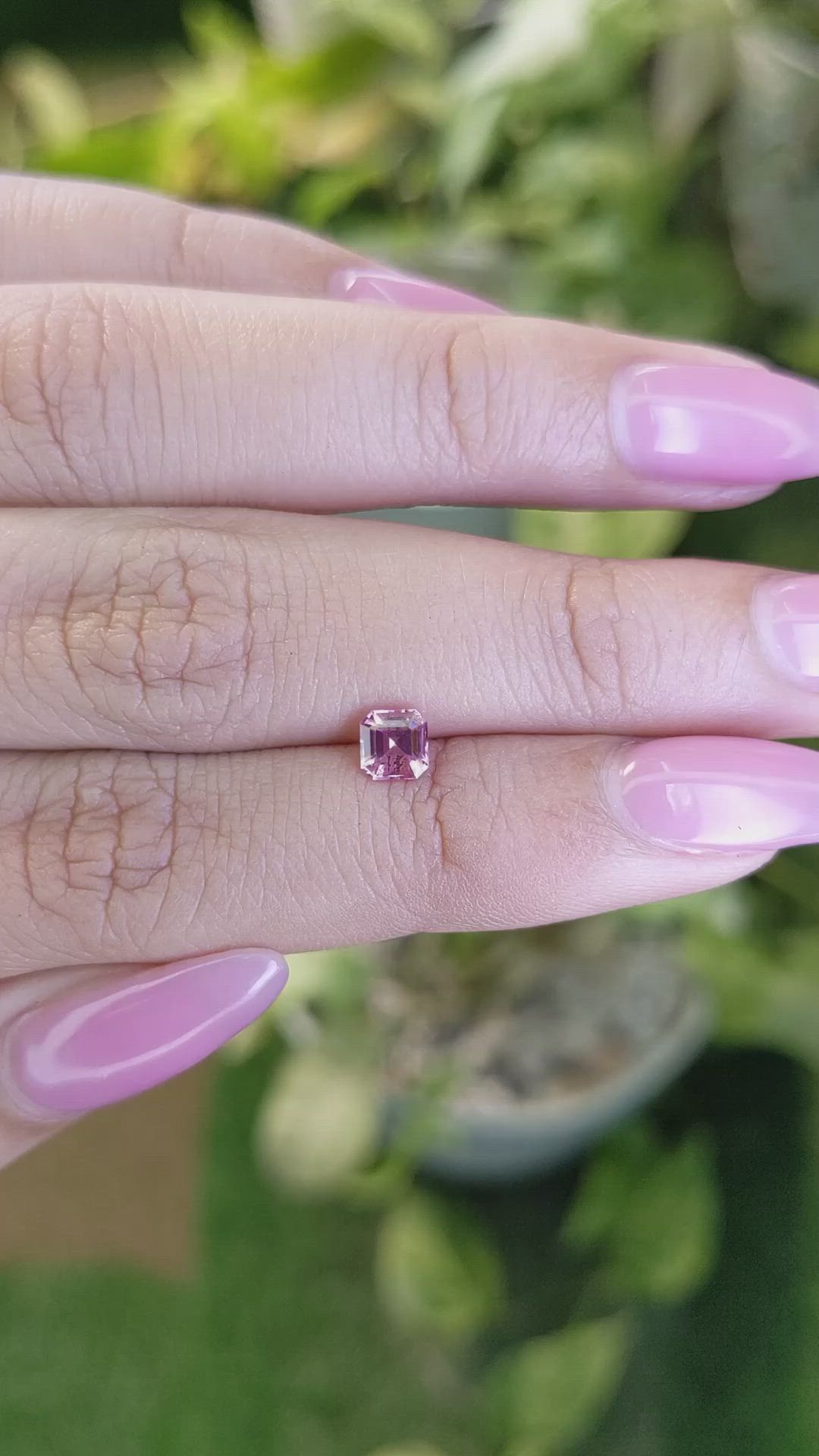 0.59 Ct. Pink Sapphire from Ceylon (Sri Lanka) Size Video
