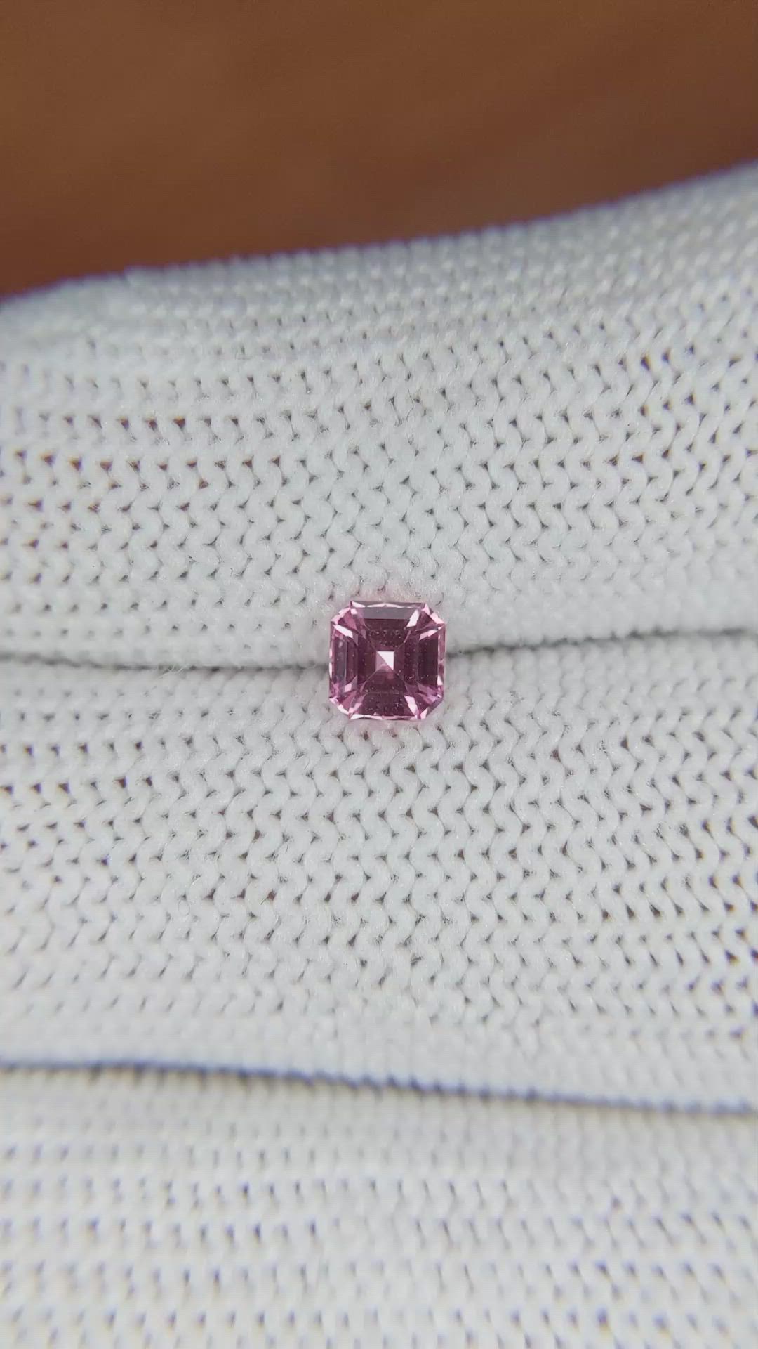 0.59 Ct. Pink Sapphire from Ceylon (Sri Lanka) Size Video