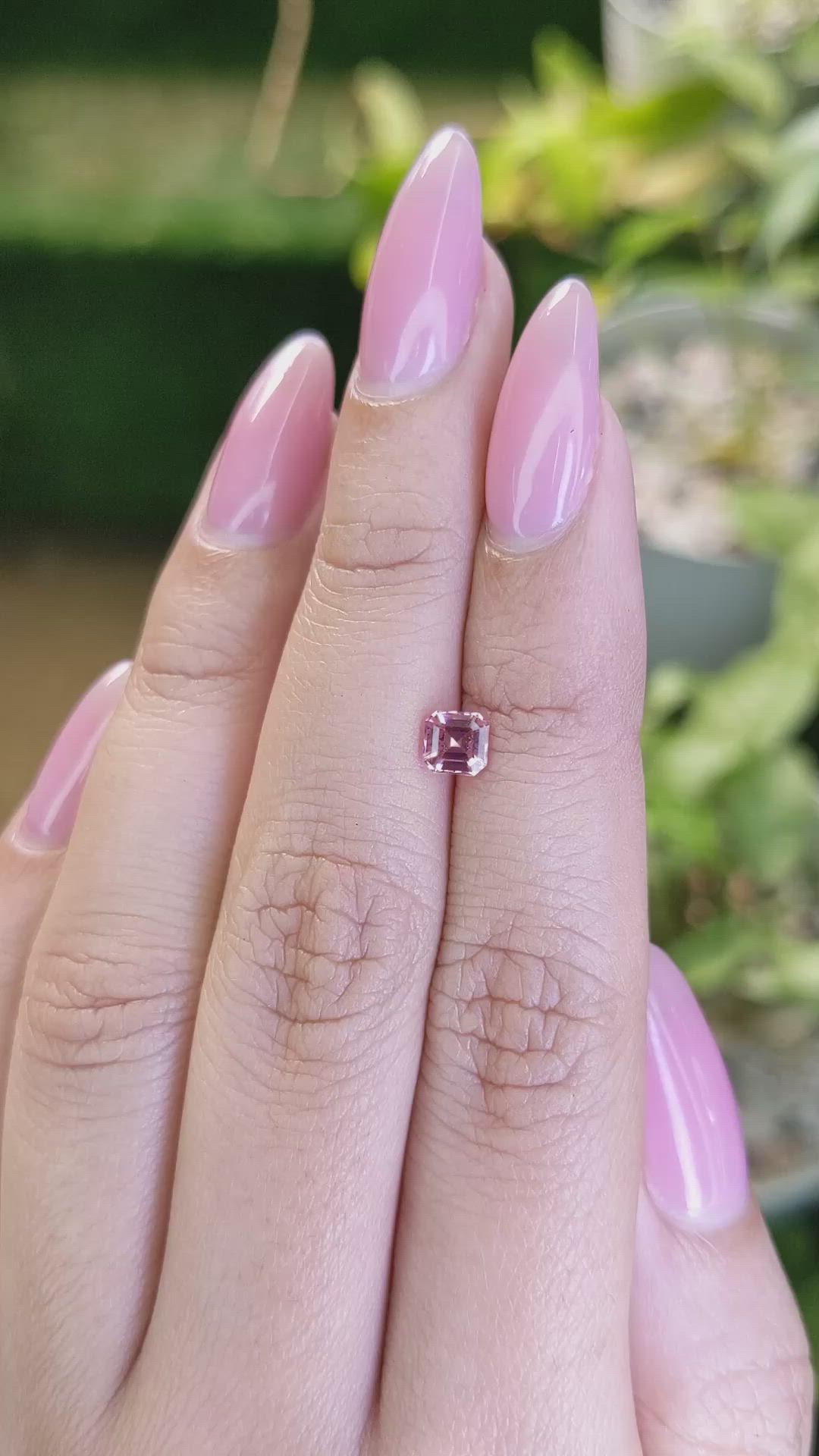 0.59 Ct. Pink Sapphire from Ceylon (Sri Lanka) Size Video