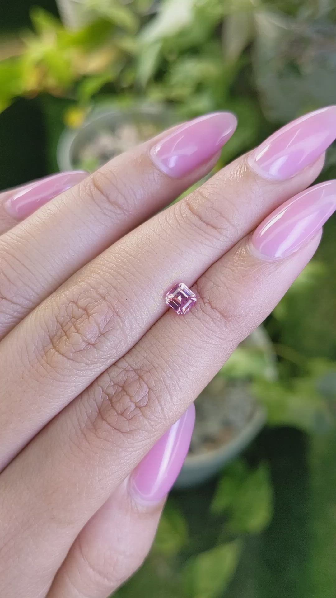 0.59 Ct. Pink Sapphire from Ceylon (Sri Lanka) Size Video