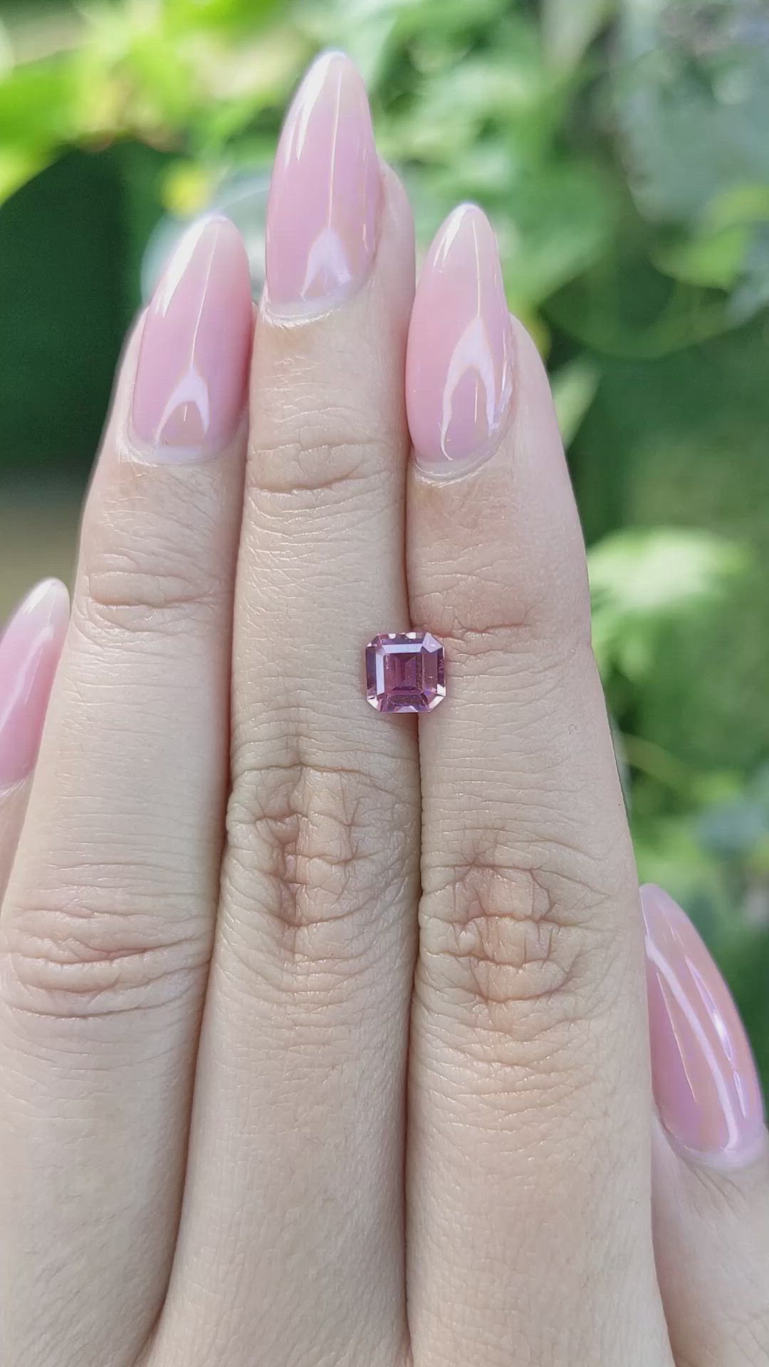 0.92 Ct. Pink Sapphire from Ceylon (Sri Lanka) Size Video
