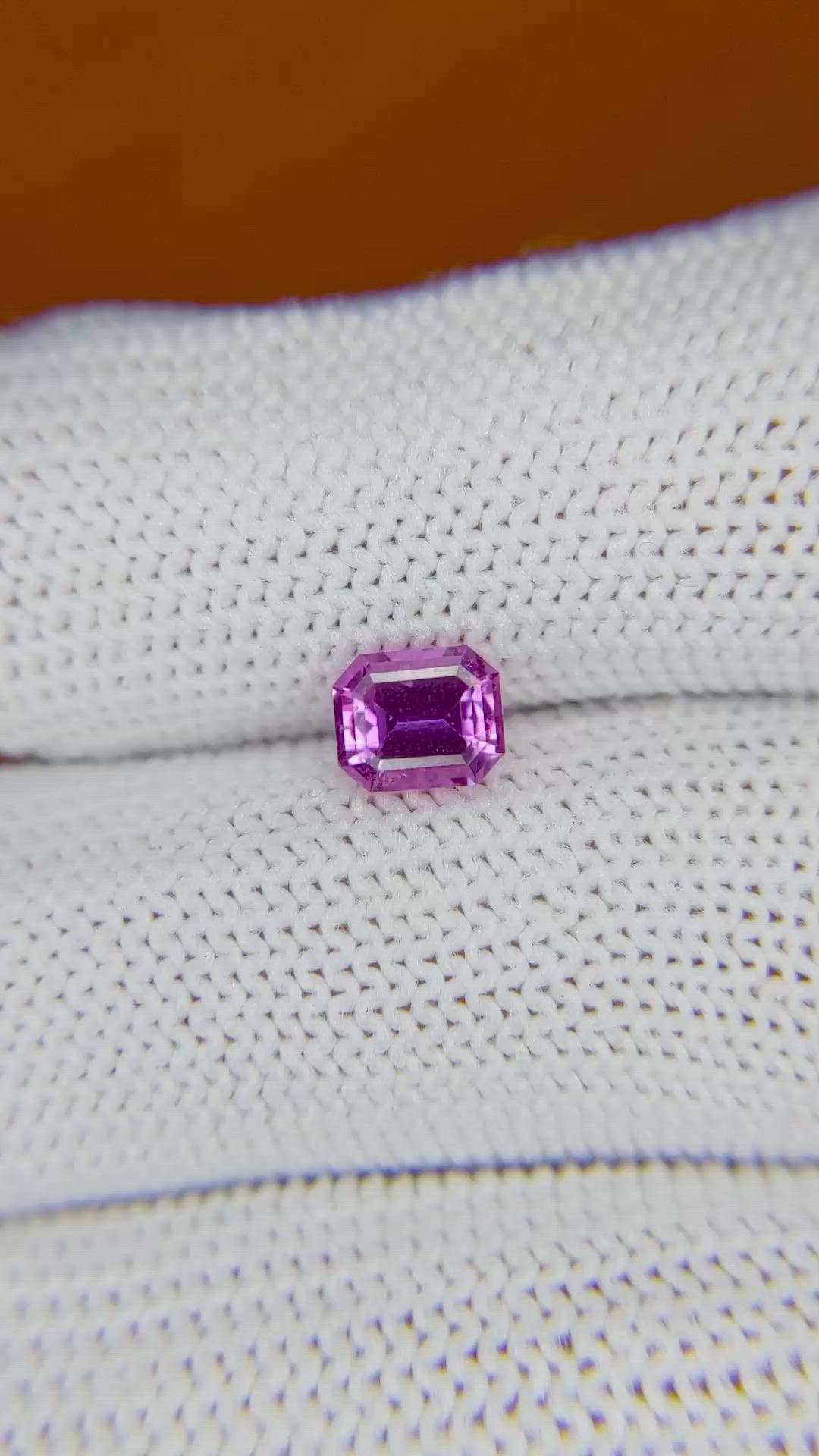 1.04 Ct. Pinkish Purple Sapphire from Ceylon (Sri Lanka) Size Video